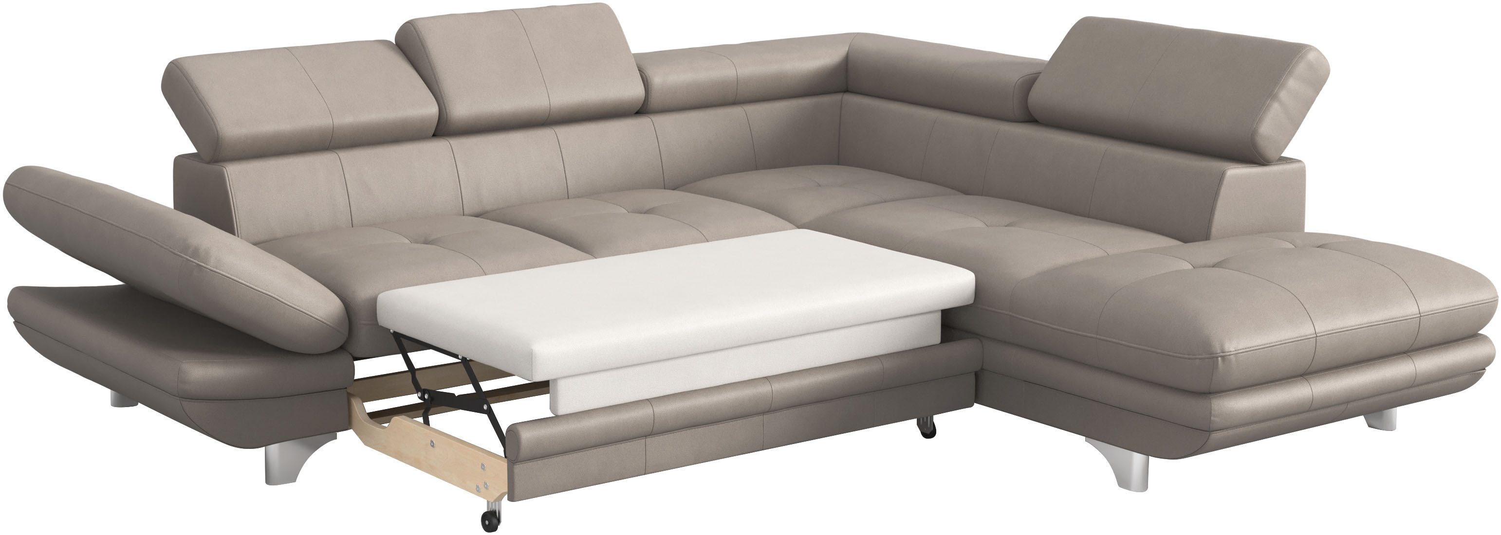 COTTA Hoekbank Enterprise L-vorm met hoofd- en armverstelling, optioneel met bedfunctie