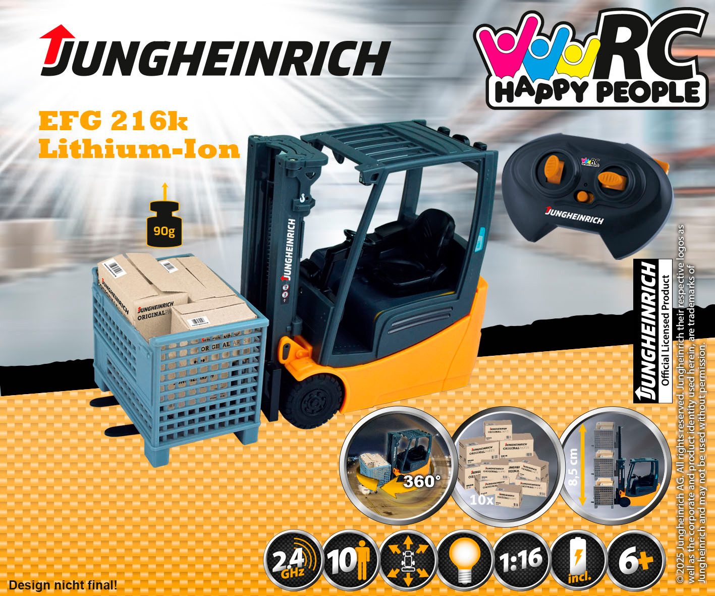 Happy People RC-Vorkheftruck Jungheinrich met lichteffect