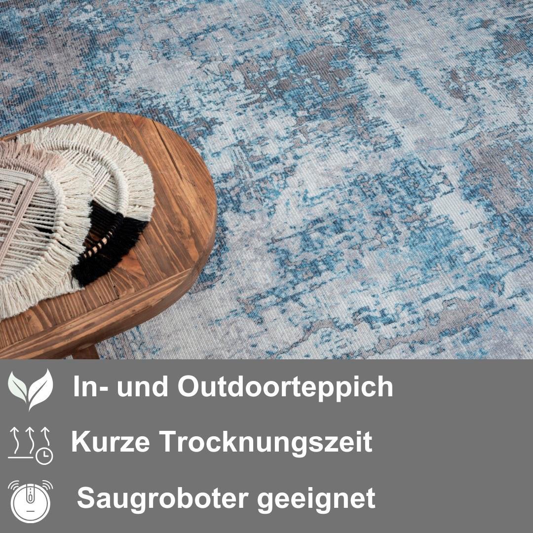 Myflair Möbel & Accessoires Vloerkleed Avery Kortpolig, modern ontwerp, wasbaar, geschikt voor binnen- en buitengebruik