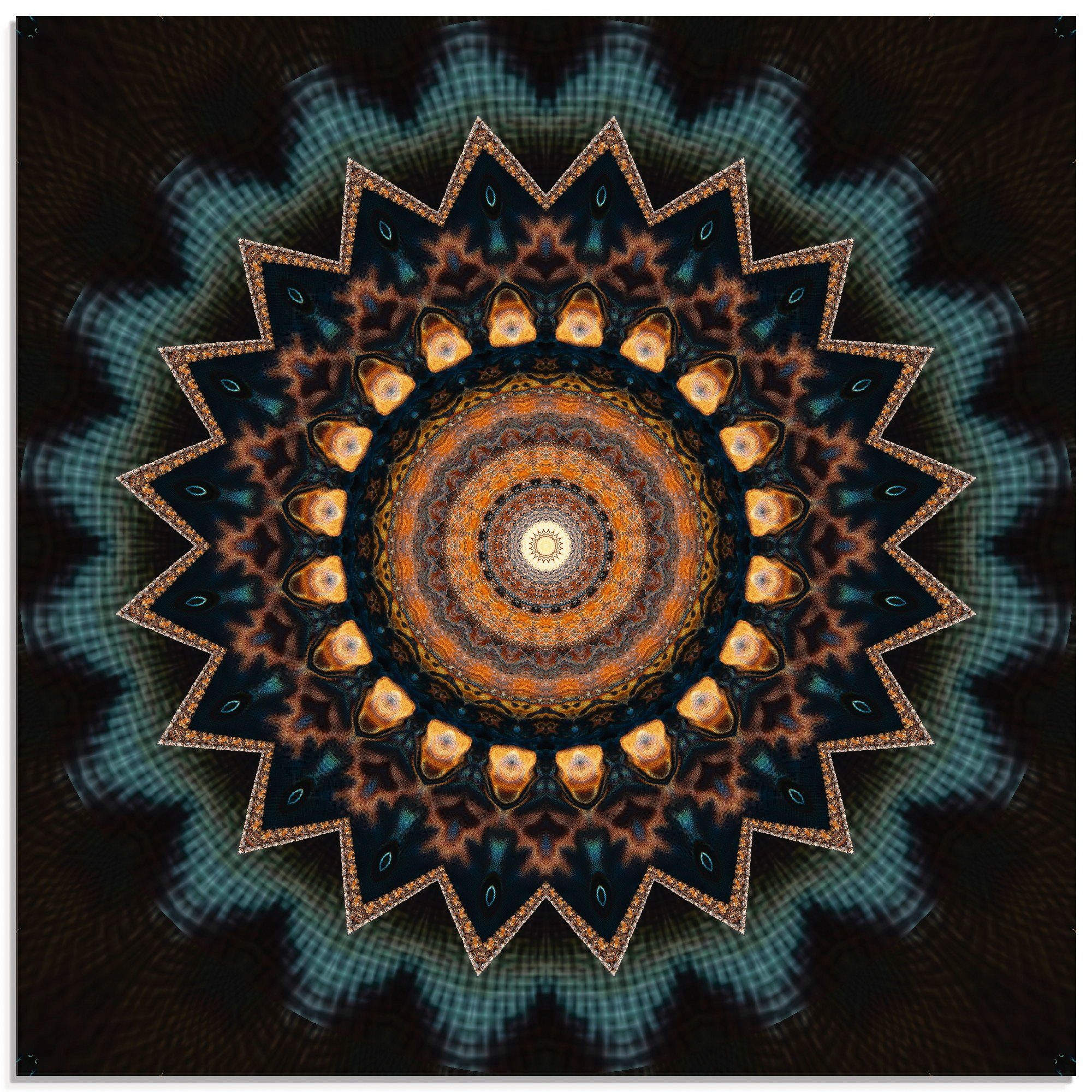 Artland Print op glas Mandala kosmisch bewustzijn (1 stuk)