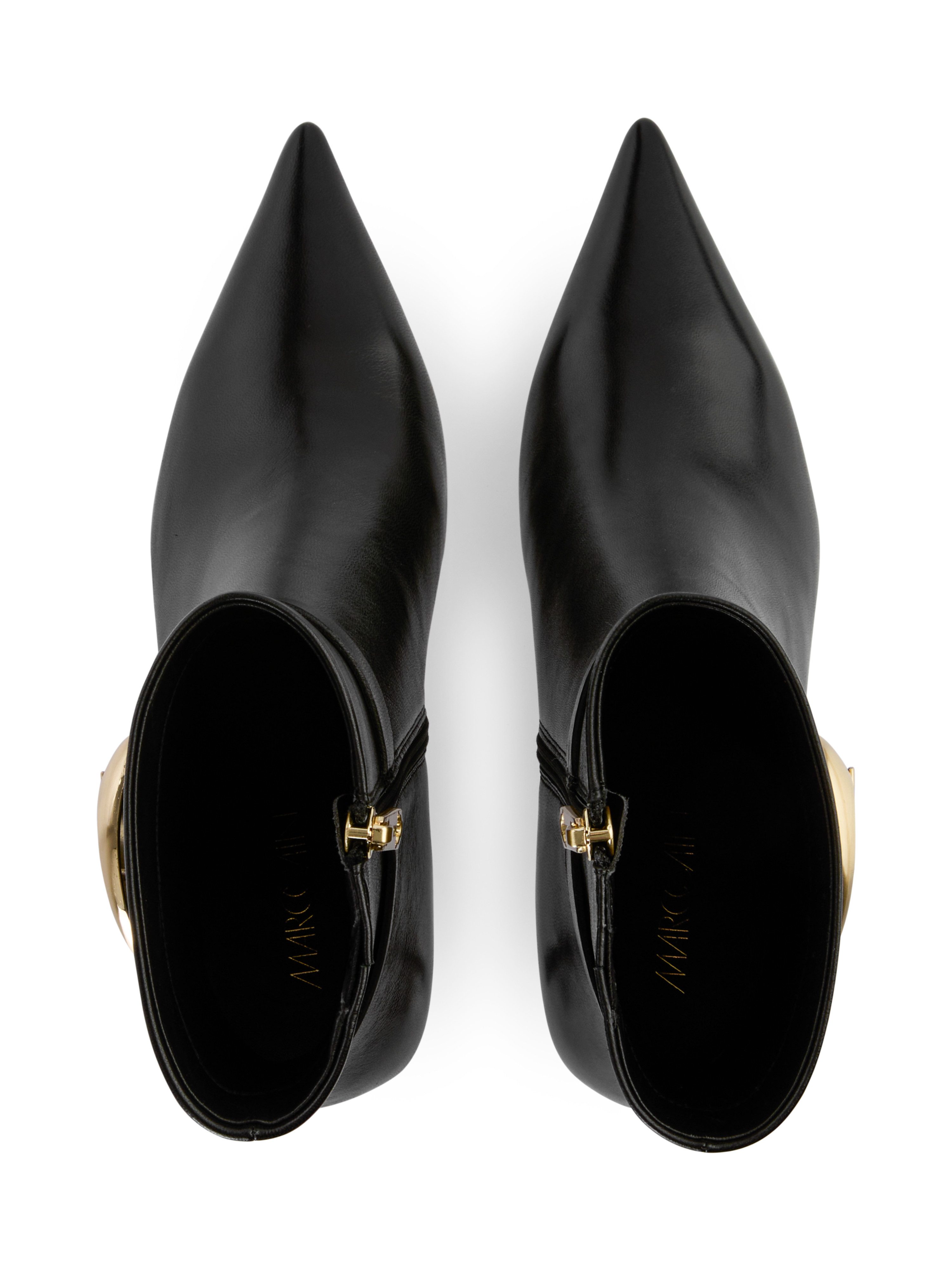 Marc Cain Laarsjes Collections Feminine Rigour Stiletto, Kitten Heel met siersluiting en ritssluiting