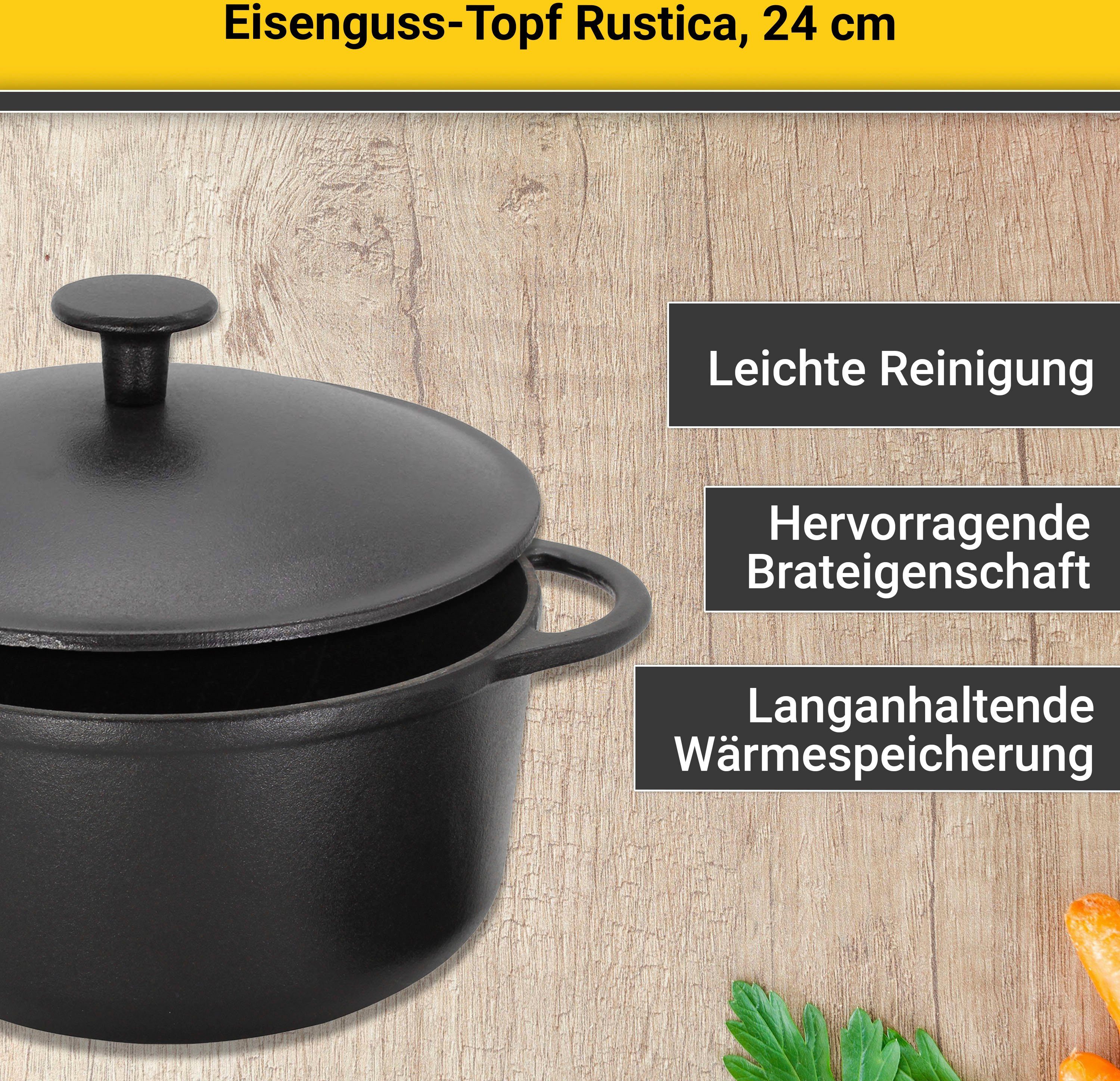 Krüger Braadpan Gietijzeren braadpan met deksel RUSTICA