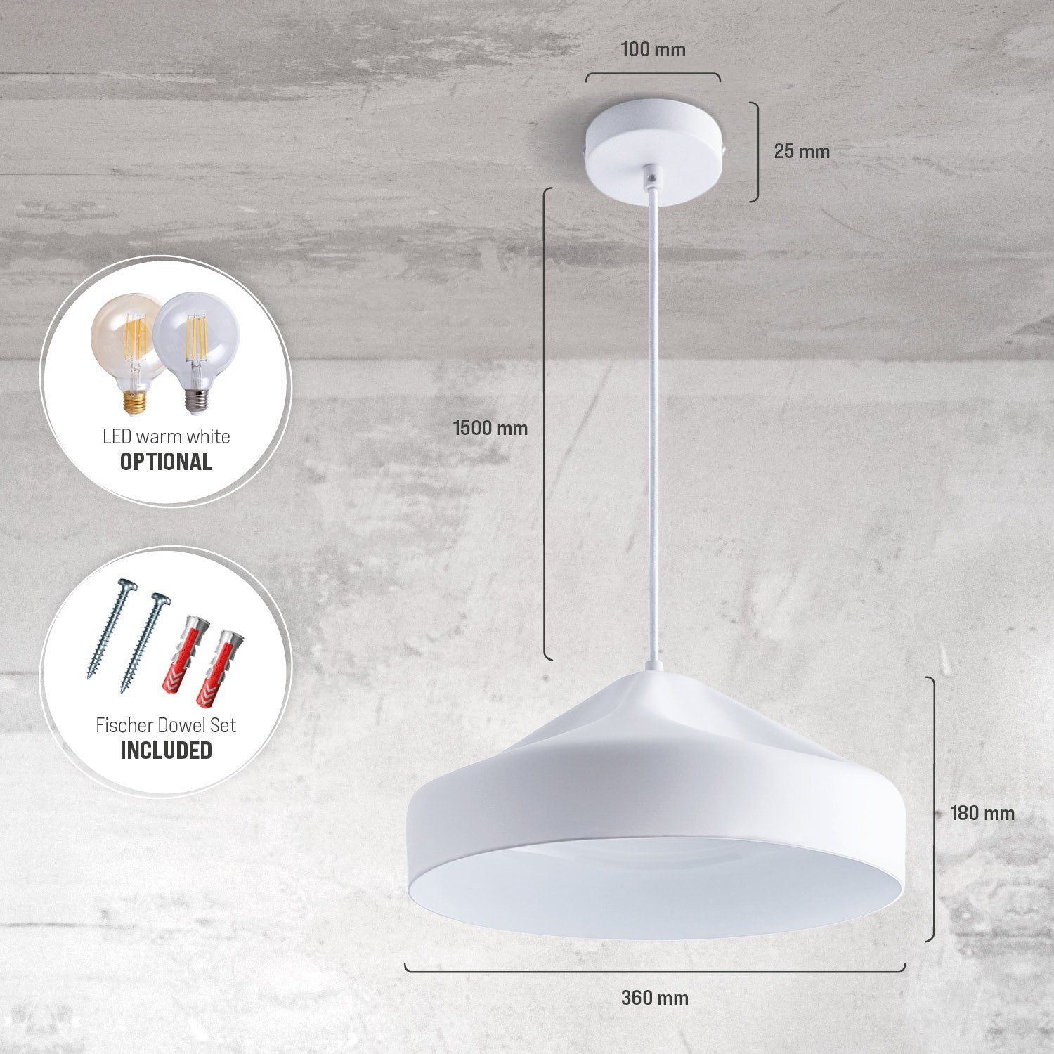 Paco Home Hanglamp HURLEY T Hanglamp eetkamer keukenlamp hangend Eettafellamp binnenin in goudkleur