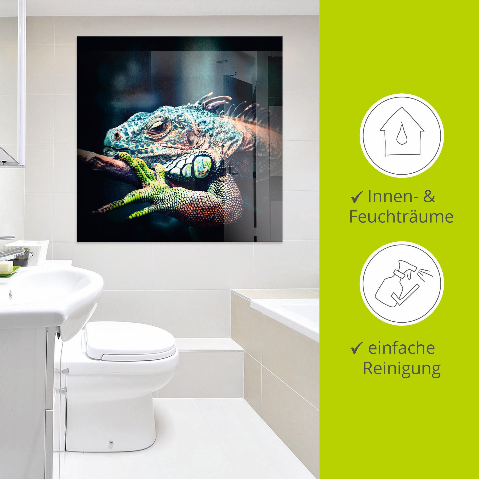 Artland Print op glas Leguaan in verschillende maten