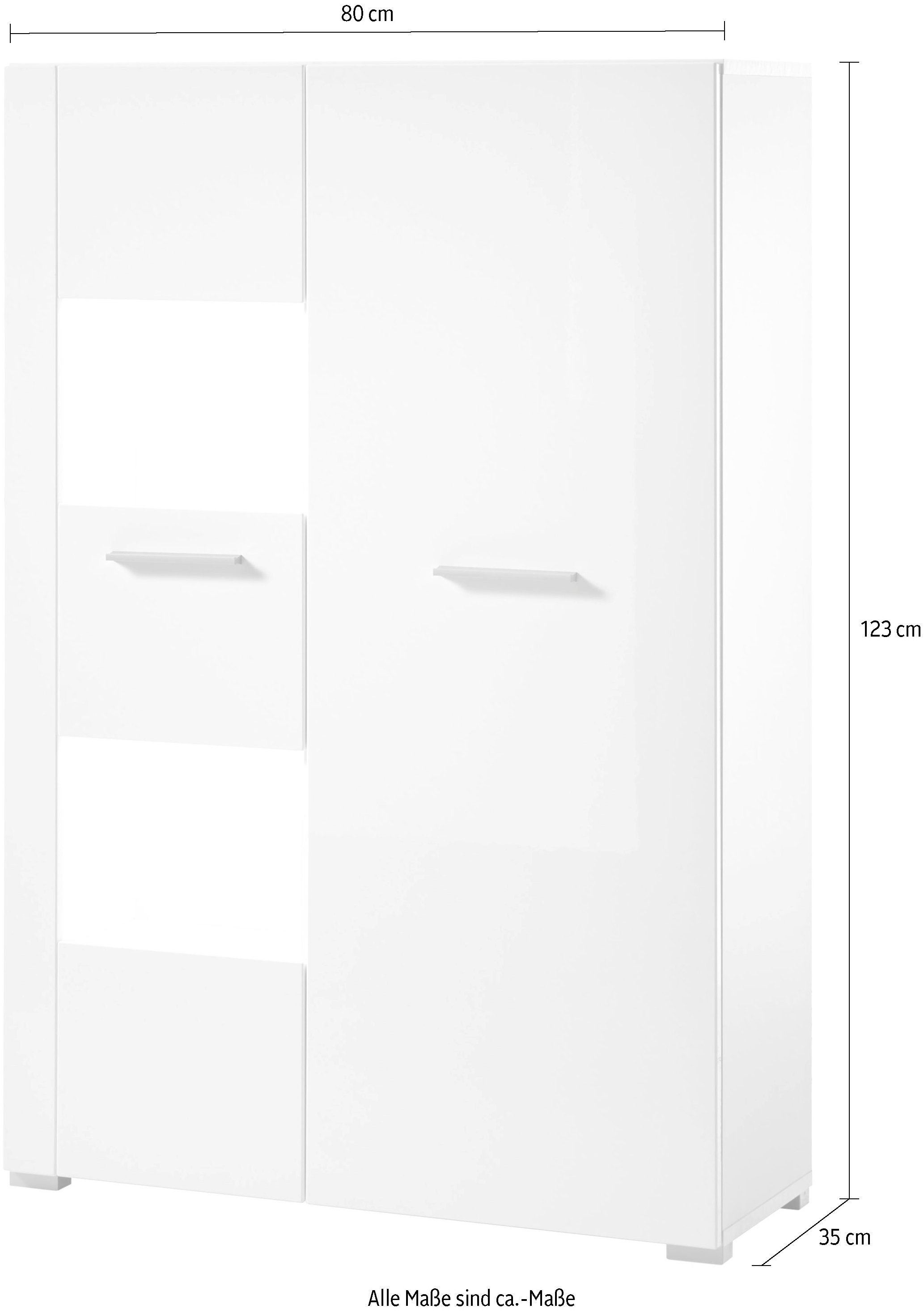 INOSIGN Vitrinekast Corado Hoogte ca. 123 cm