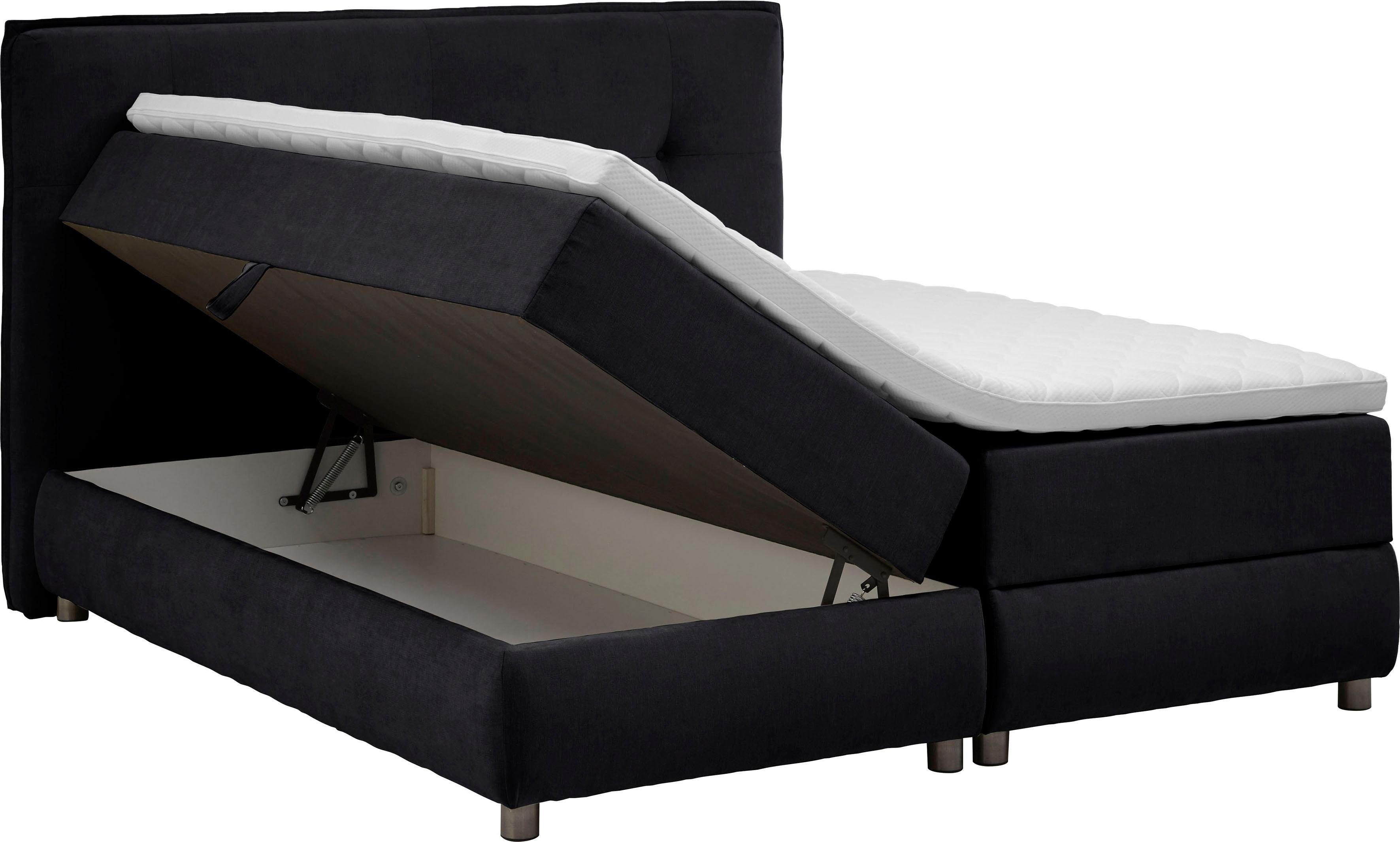 ATLANTIC home collection Boxspring Tilo met pocketveringsmatras, met bedkist en topmatras