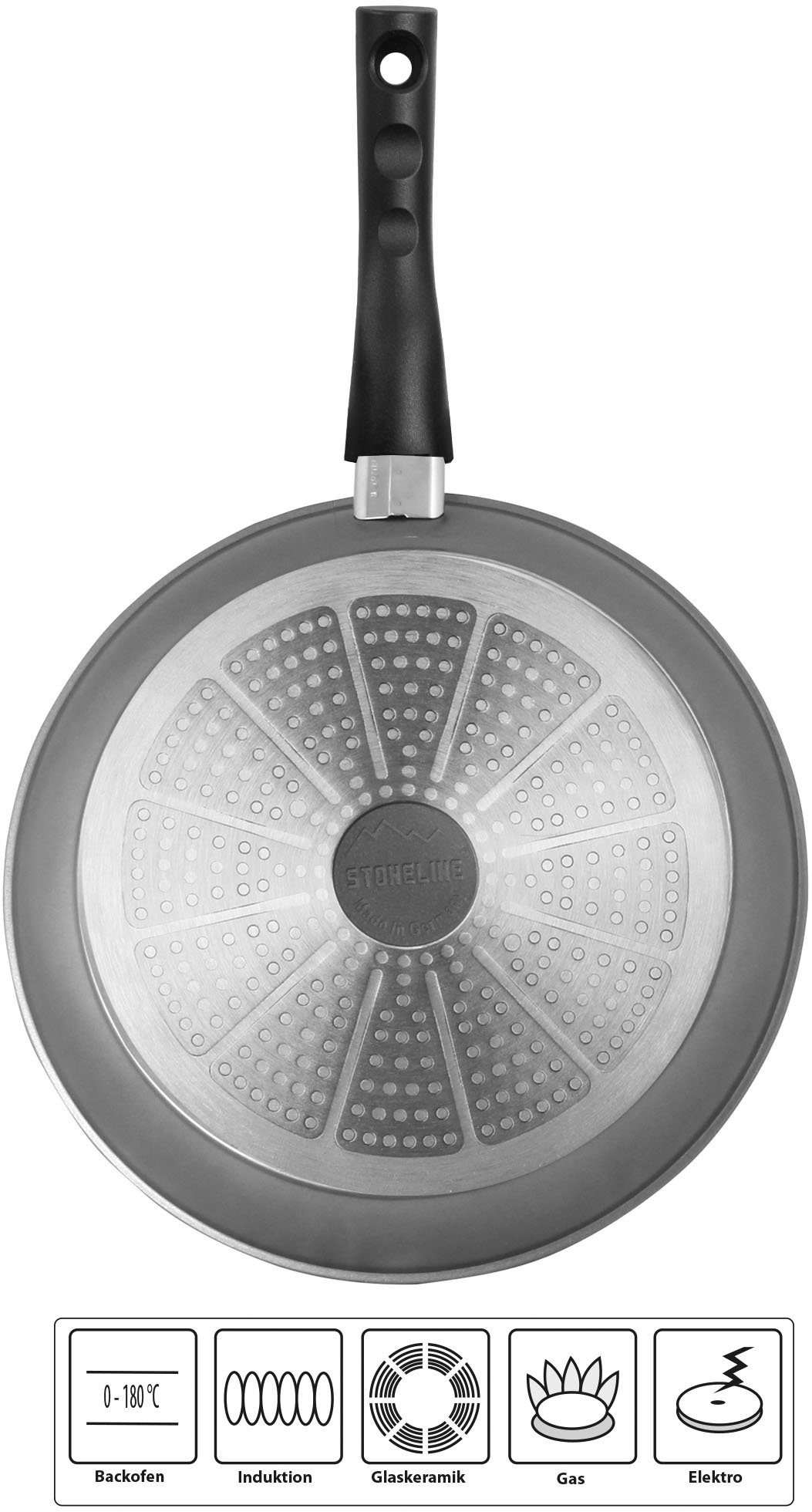 STONELINE Hapjespan Flex Ø 28 cm, handgreep afneembaar, inductie (1-delig)