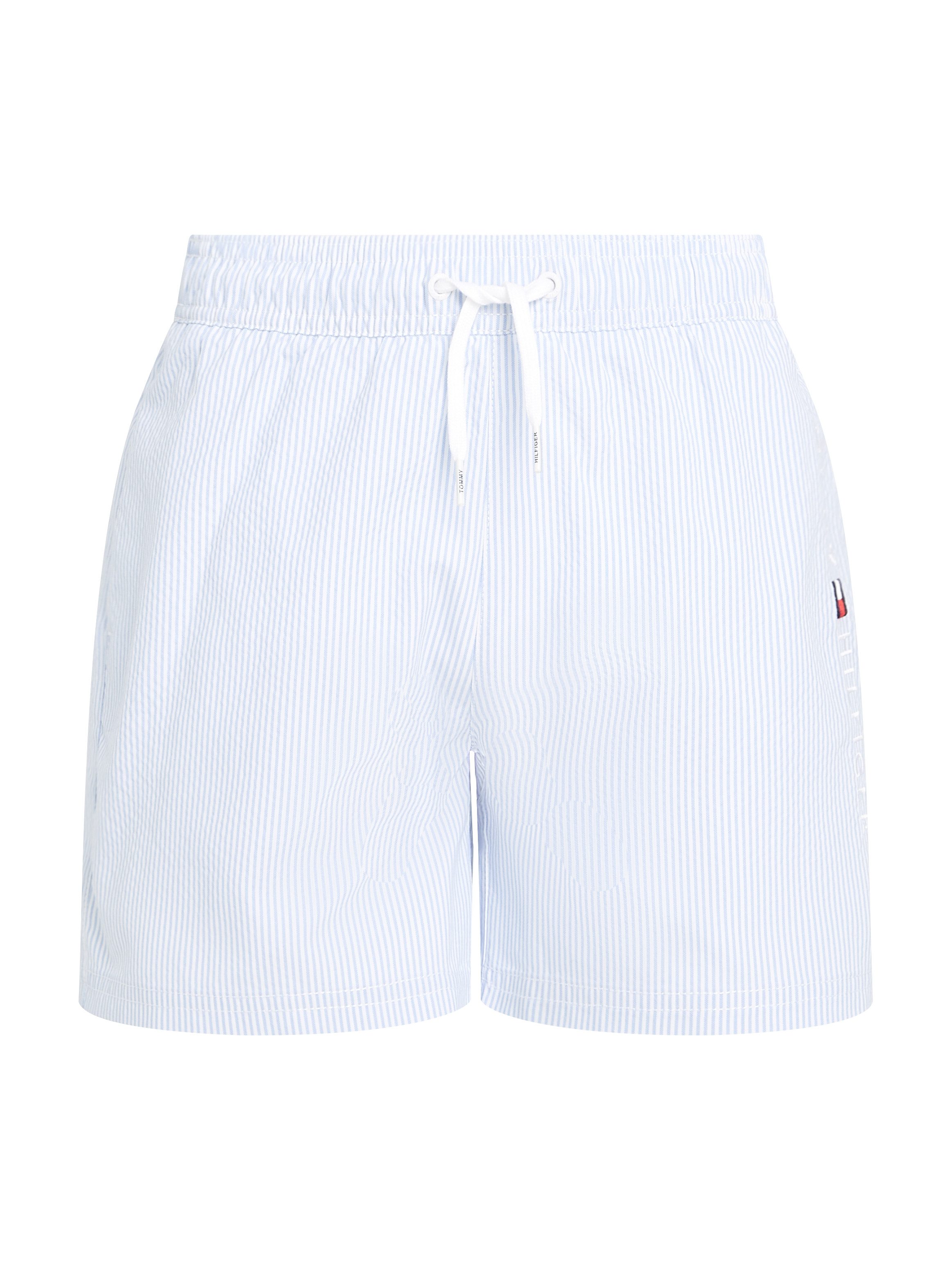 Tommy Hilfiger Swimwear Zwemshort MEDIUM DRAWSTRING ITHACA met streepdesign, logoborduring