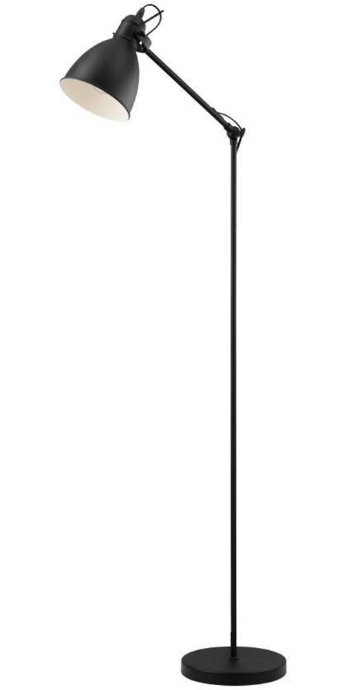 EGLO Staande lamp PRIDDY vloerlamp, staande lamp, staal, zwart, E27, industrieel
