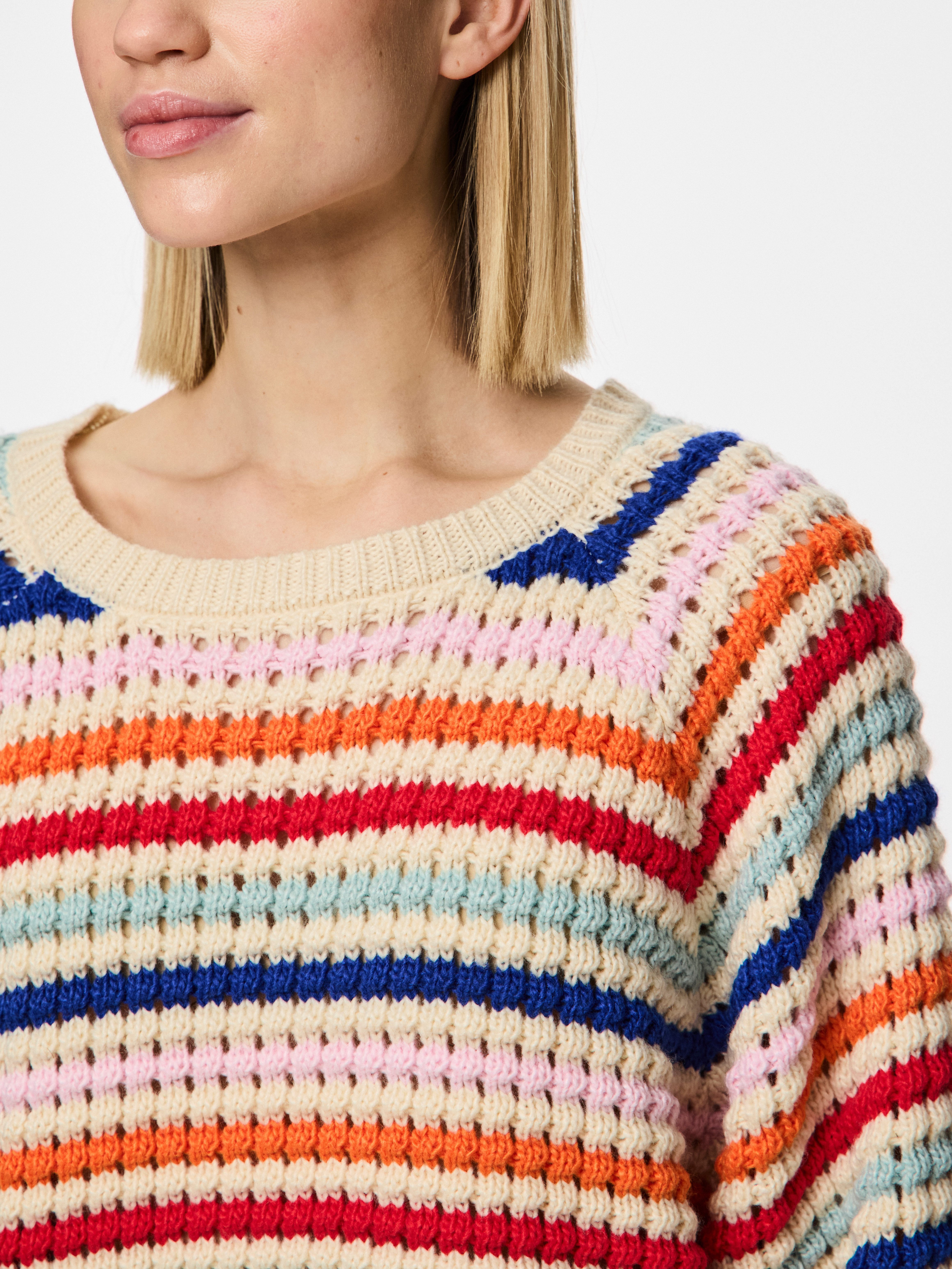 pieces Trui met ronde hals PCDOSLA LS O-NECK KNIT MM