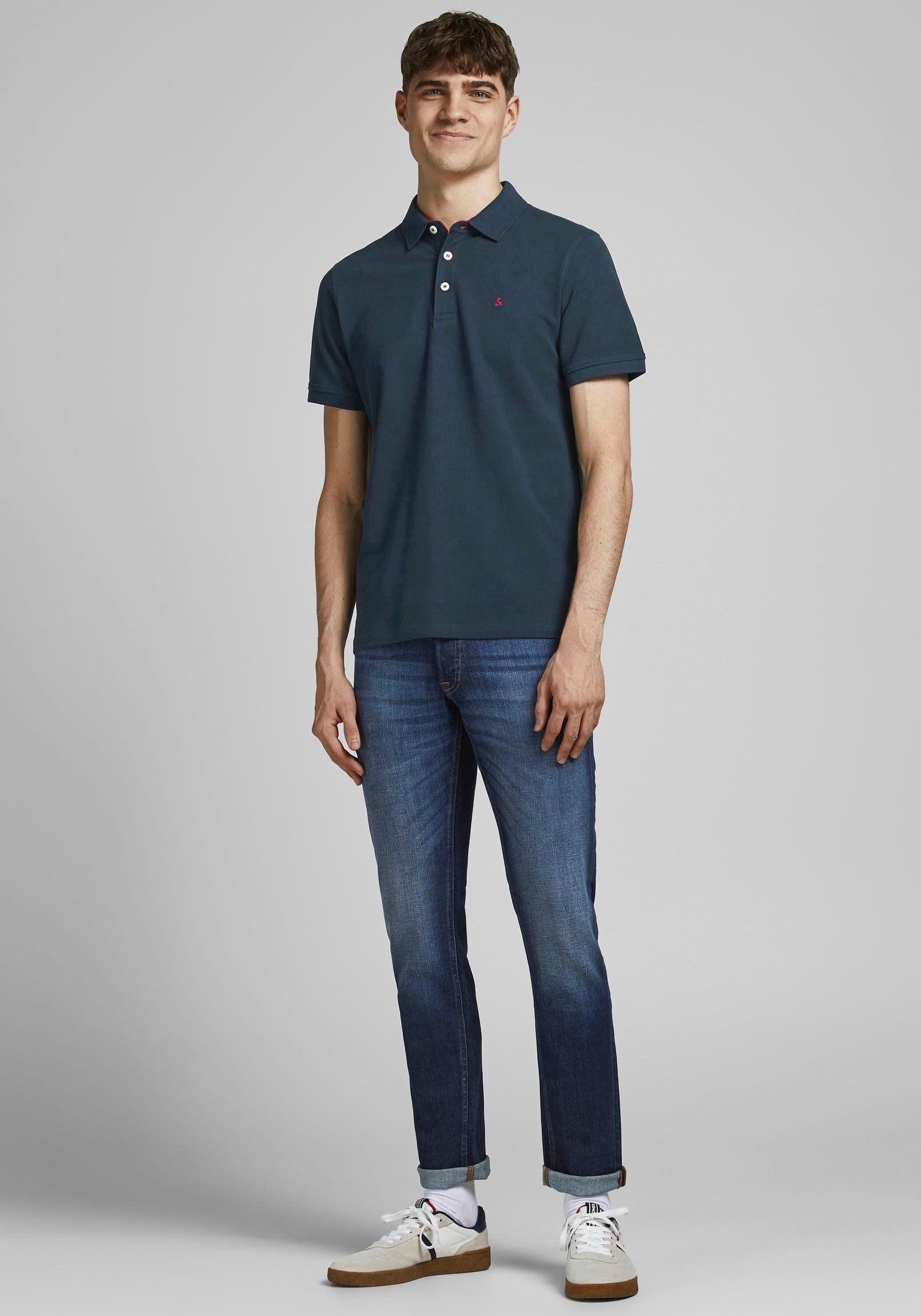 Jack & Jones Poloshirt JJEPAULOS Poloshirt met klassieke kraag en figuuraccentuerende vorm