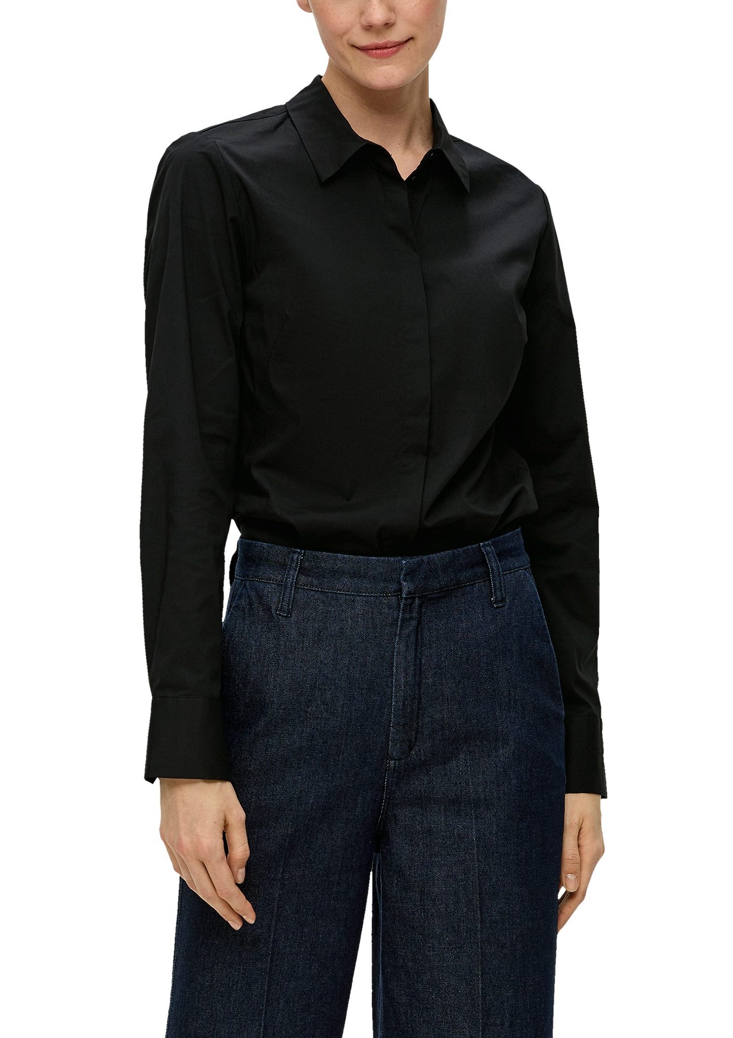 s.Oliver BLACK LABEL Klassieke blouse met verborgen knoopsluiting