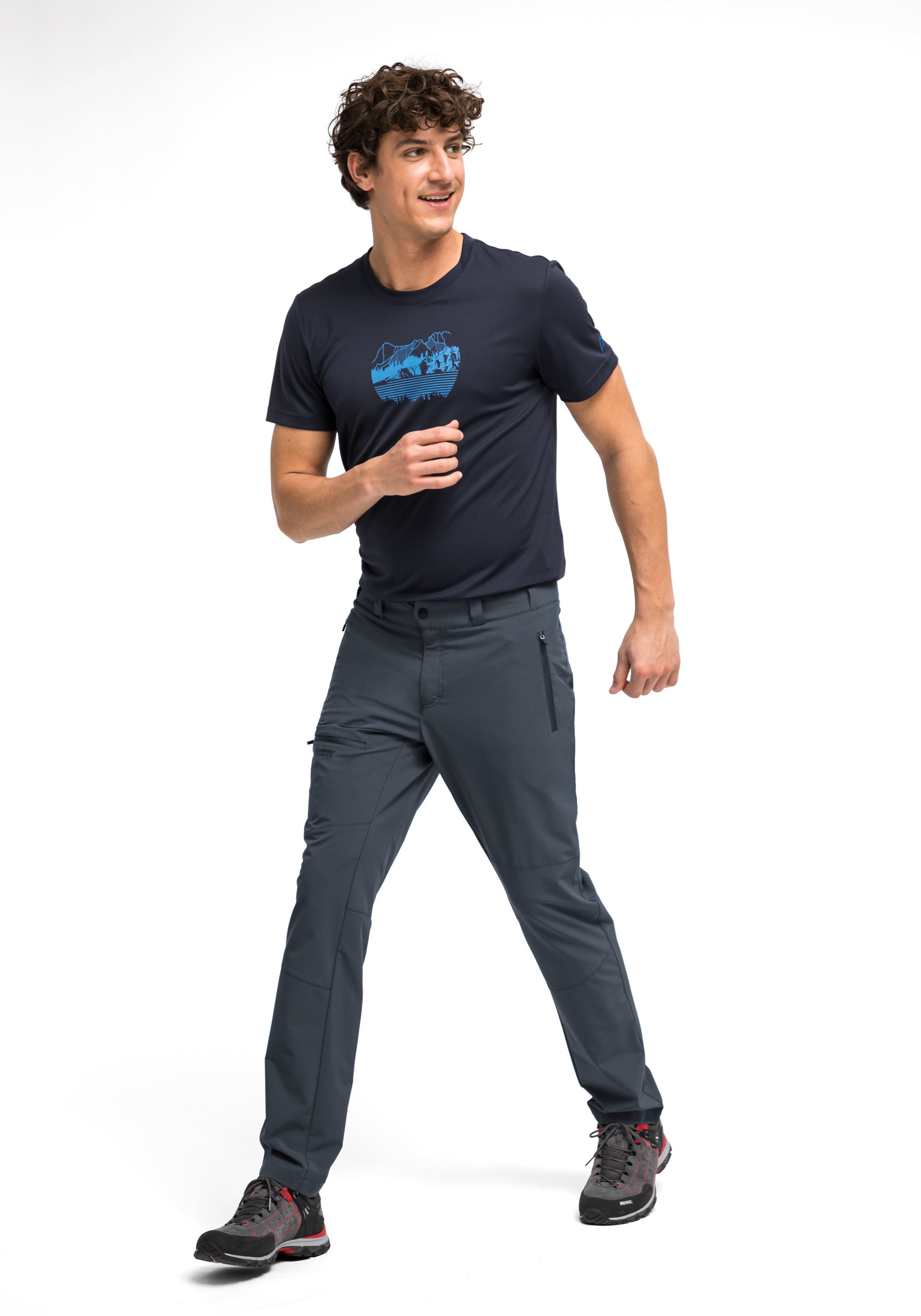 Maier Sports Functionele broek Latit M Heren wandelbroek, ademende outdoorbroek, 4 zakken, regular fit
