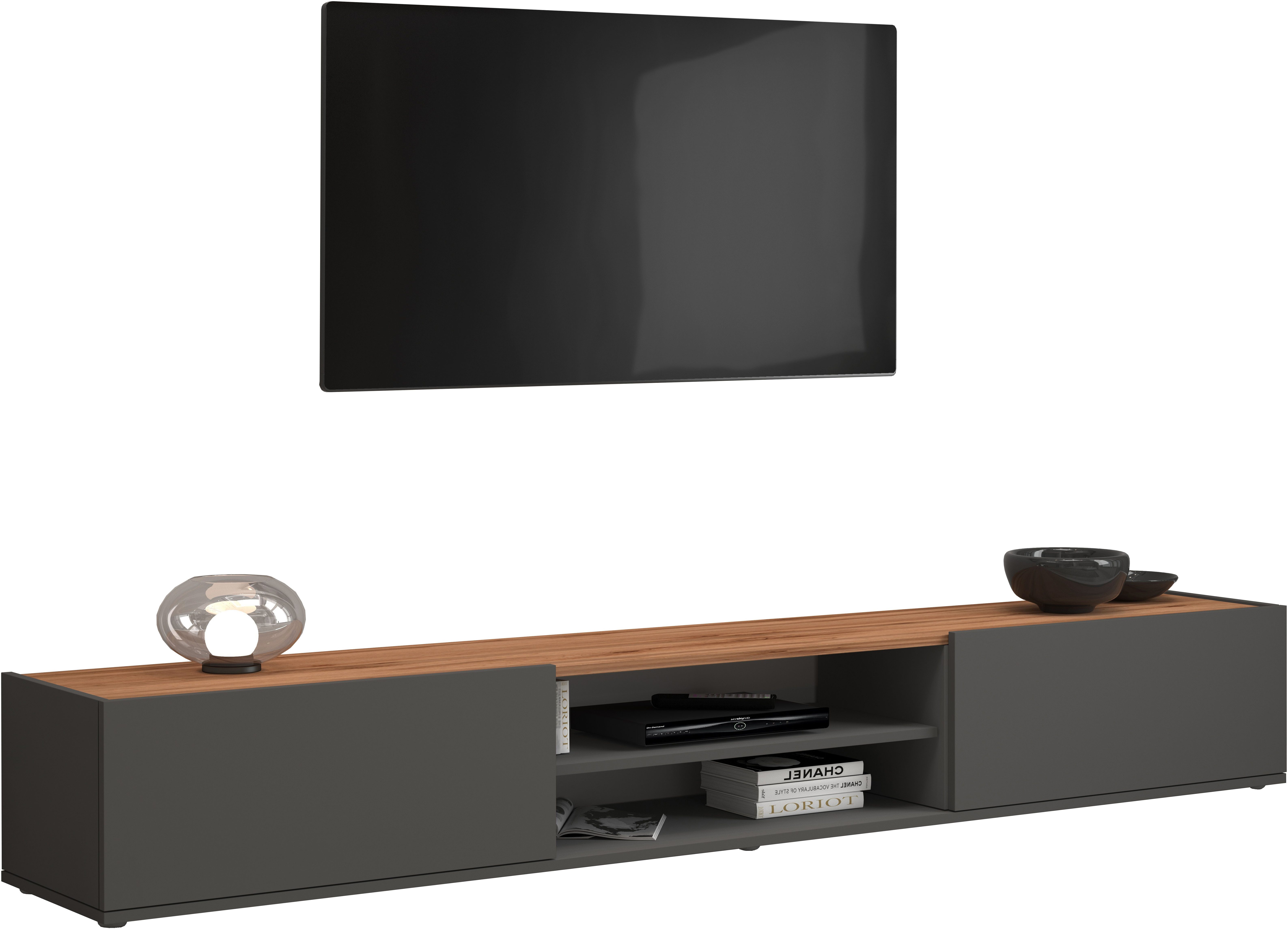 INOSIGN Tv-meubel Garda staand en hangend met 2 kleppen, 1 legplank, breedte 210 cm