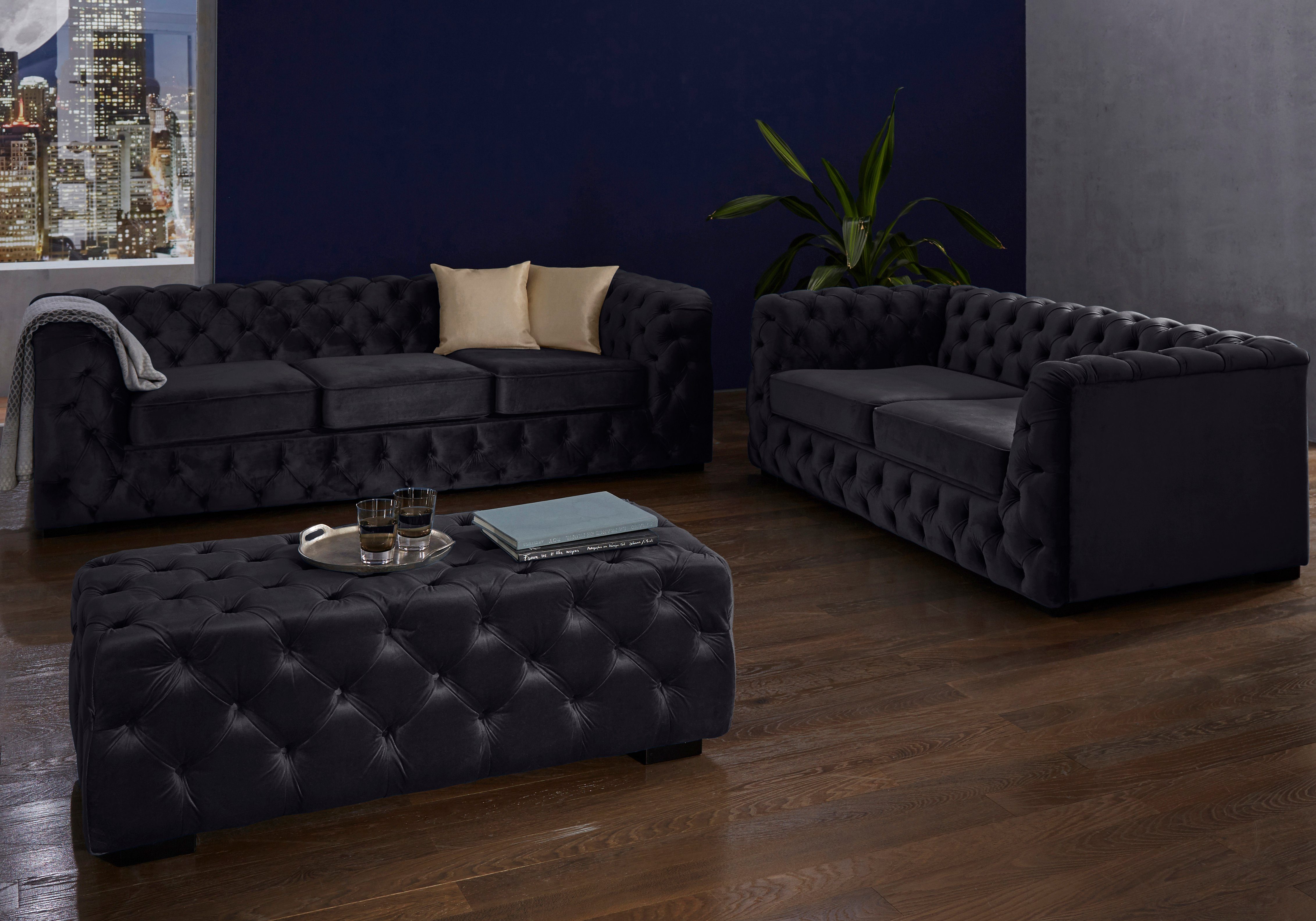 Guido Maria Kretschmer Home&Living Chesterfield-bank Kalina met klassieke chesterfield-capitonnage