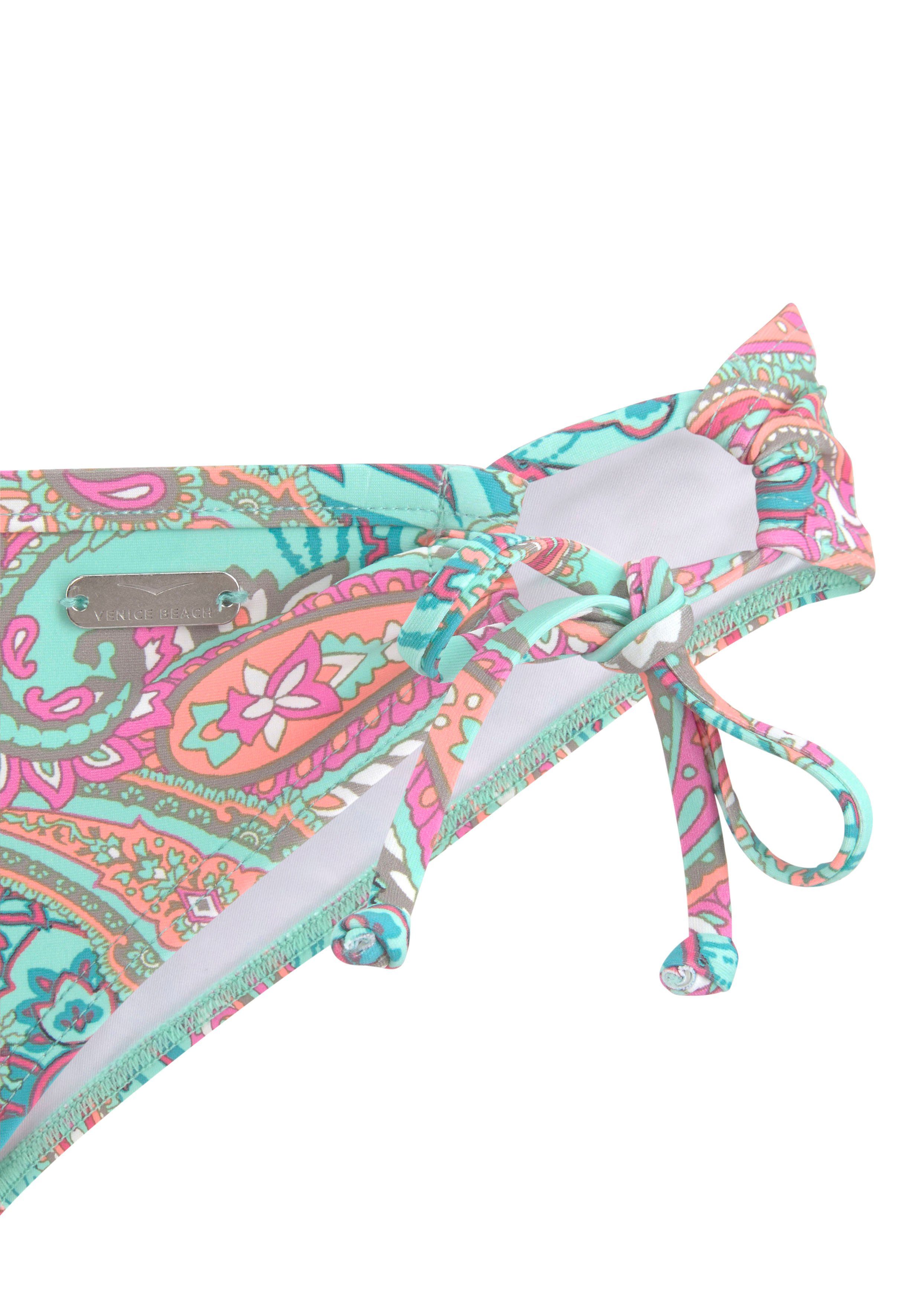 Venice Beach Bikinibroekje Paislee aan de zijkant te binden, zachte microvezel, met gerecycled polyamide