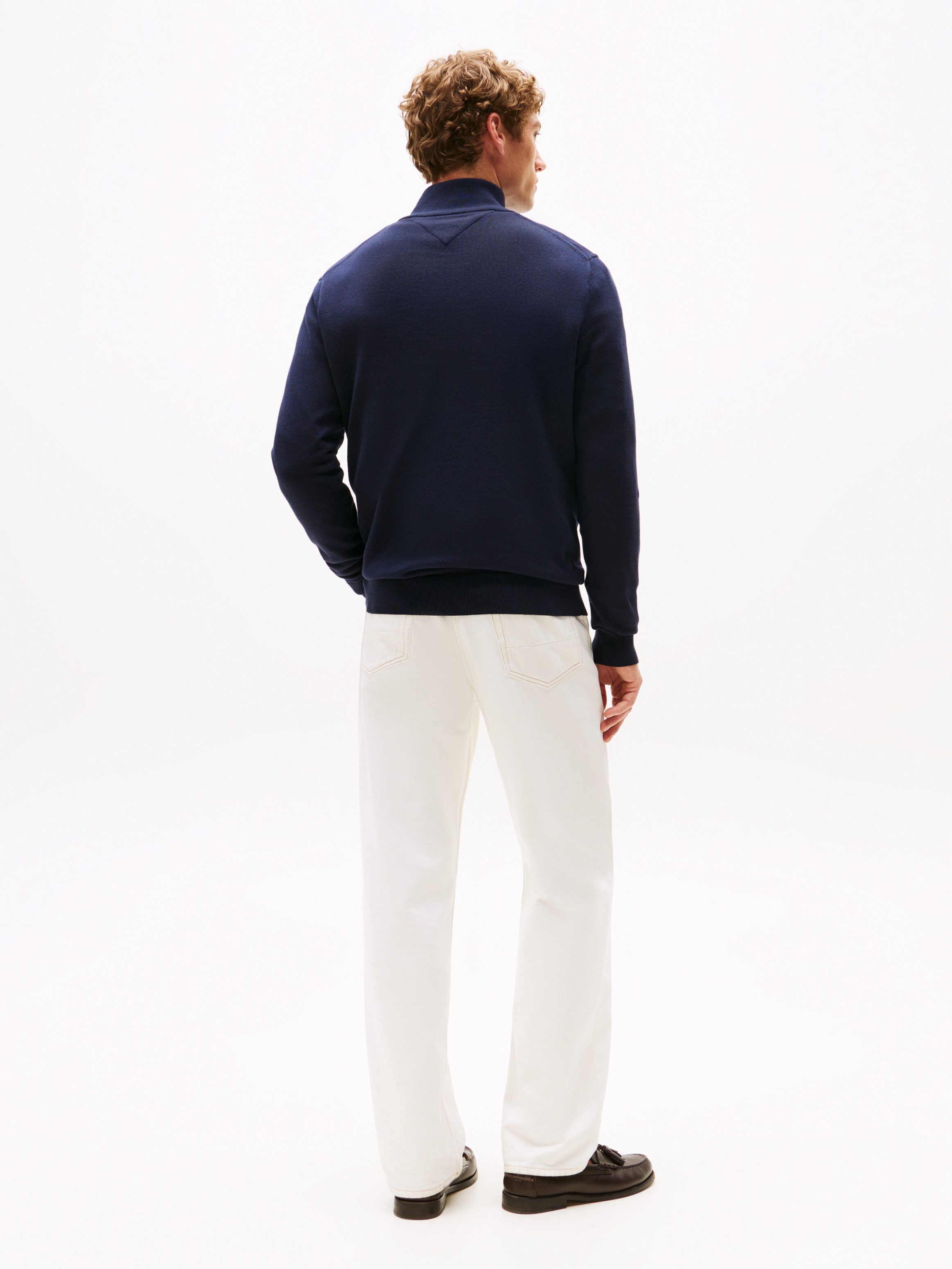 Tommy Hilfiger Schipperstrui ESSENTIAL COTTON ZIP MOCK