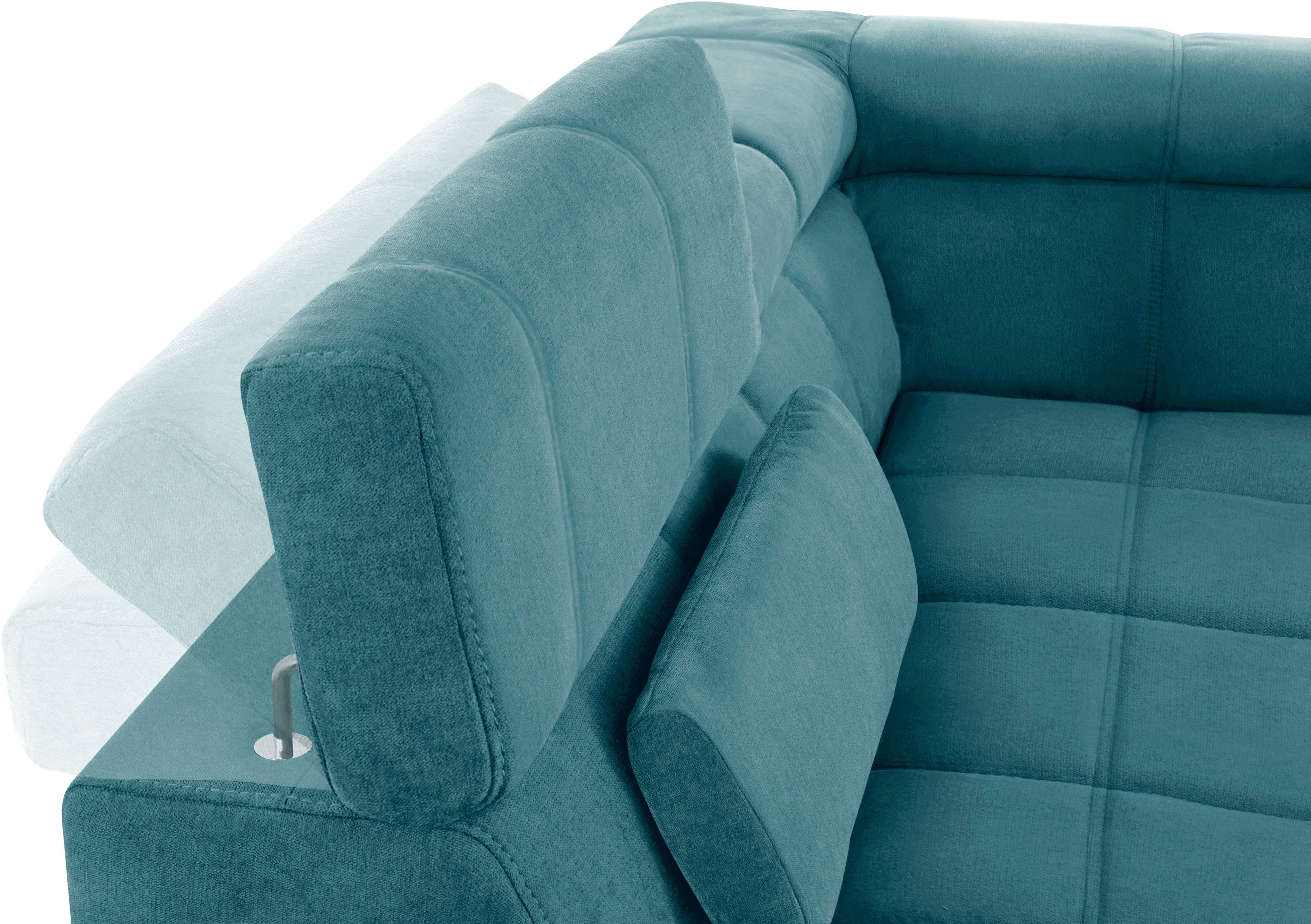 DOMO collection Zithoek Brandon, keuze met zitdiepteverstelling, inclusief lendensteun