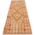 morgenland loper kelim maimene nomadisch 198 x 68 cm omkeerbaar tapijt bruin
