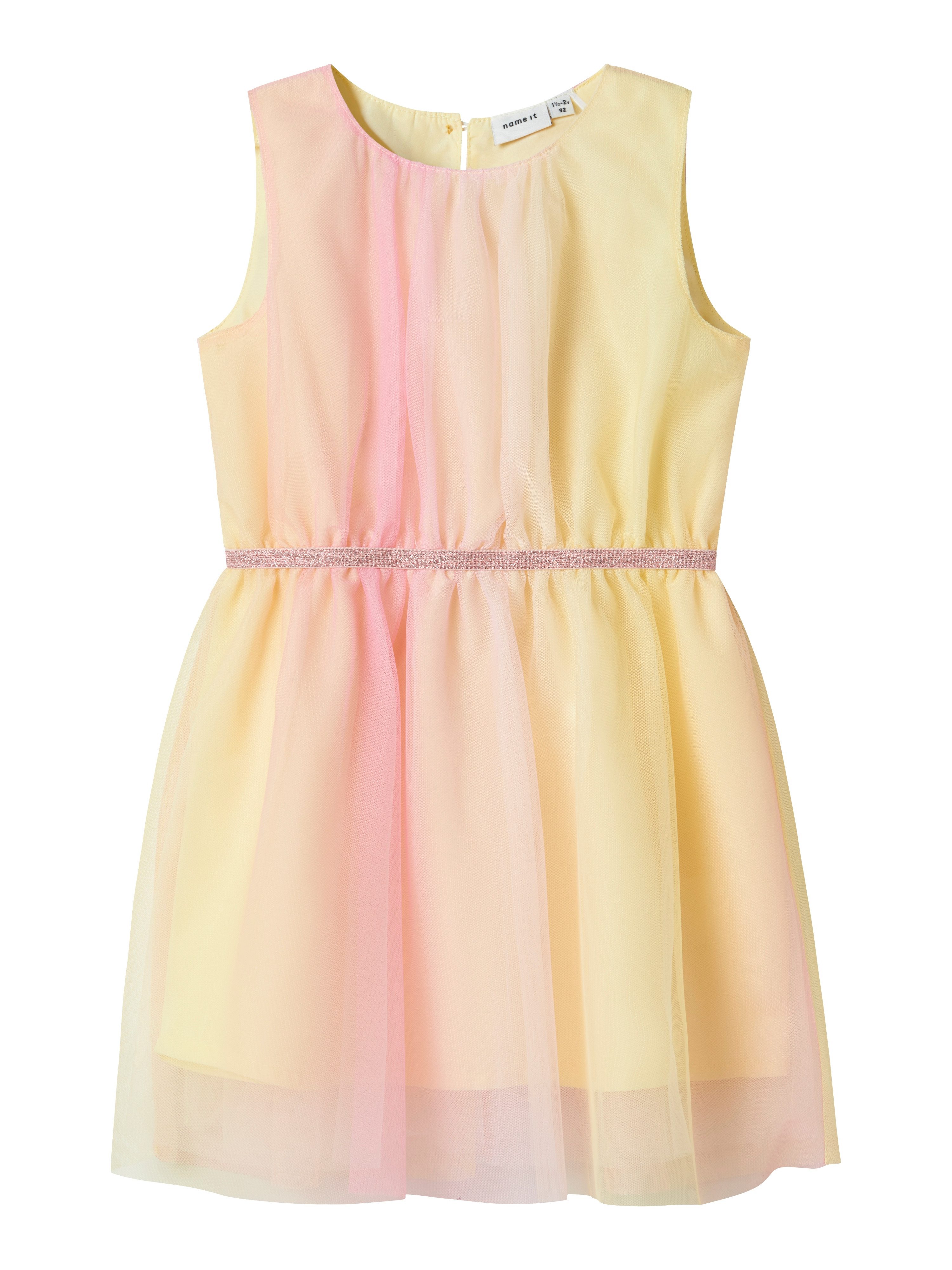 Name It Mini-jurk NMFVABOSS SPENCER FFD meisjes zomerjurken maat 128 geel