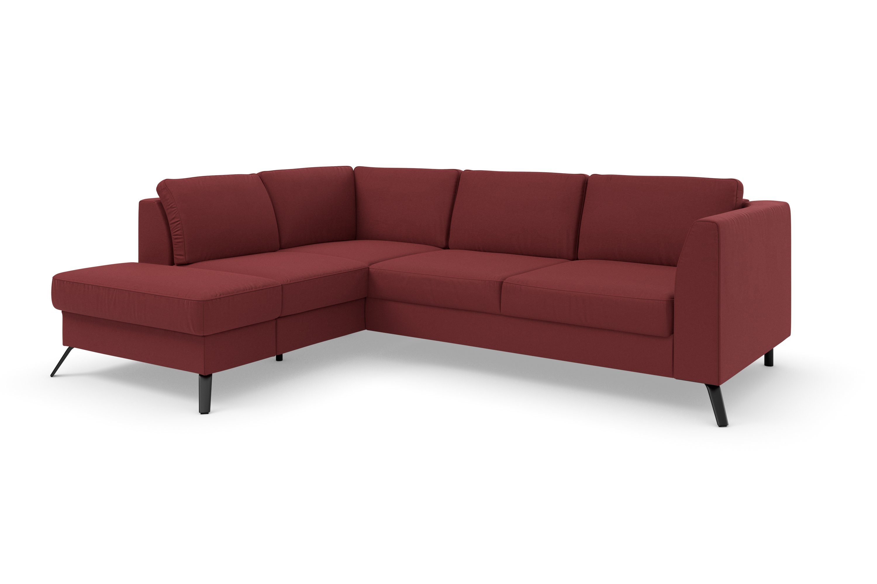 sit&more Hoekbank Olsen L-vorm inclusief zitdiepteverstelling, naar keuze met slaapfunctie, 15 cm hoog