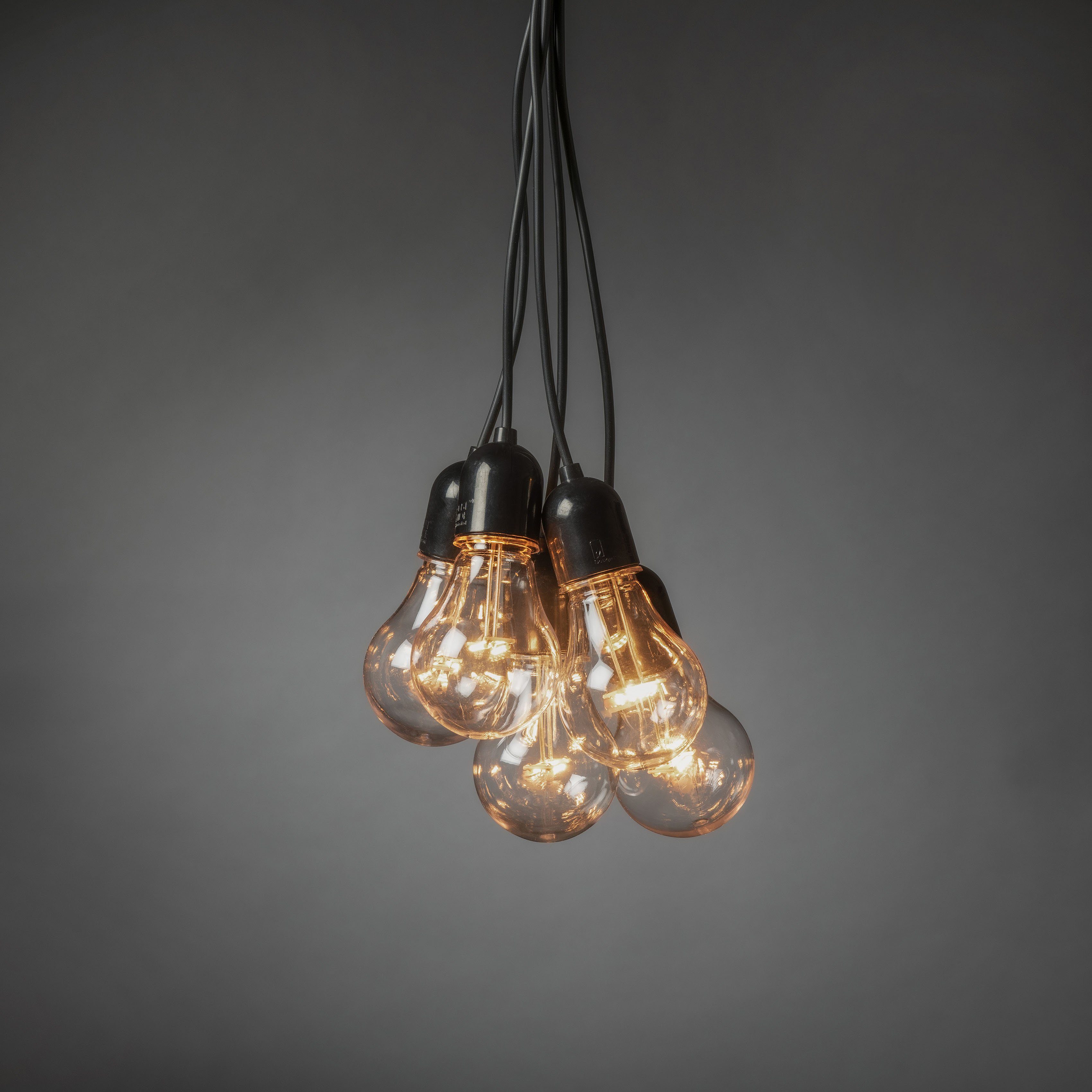 KONSTSMIDE Led-lichtsnoer Kerstversiering buiten Led biertuinverlichting, 10 heldere lampen / 80 amberkleurige dioden (1 stuk)