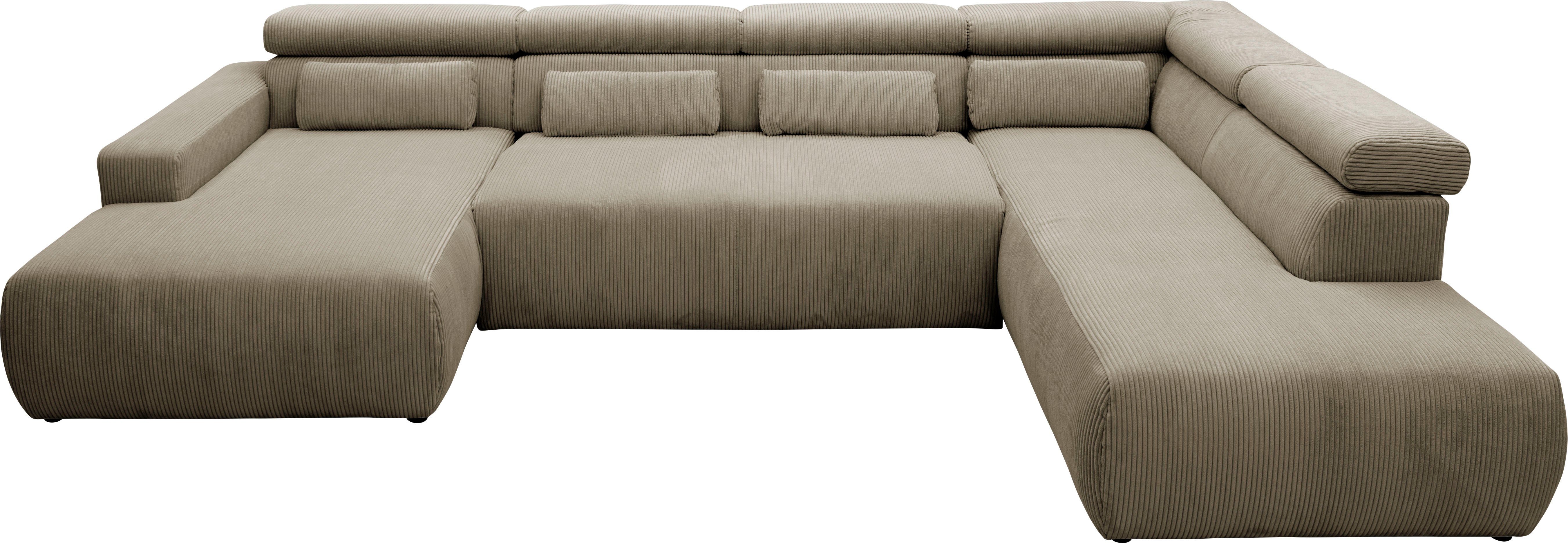 DOMO collection Zithoek Brandon, keuze met zitdiepteverstelling, inclusief lendensteun met hoofdsteunverstelling, optionele zitdiepteverstelling, u-vorm