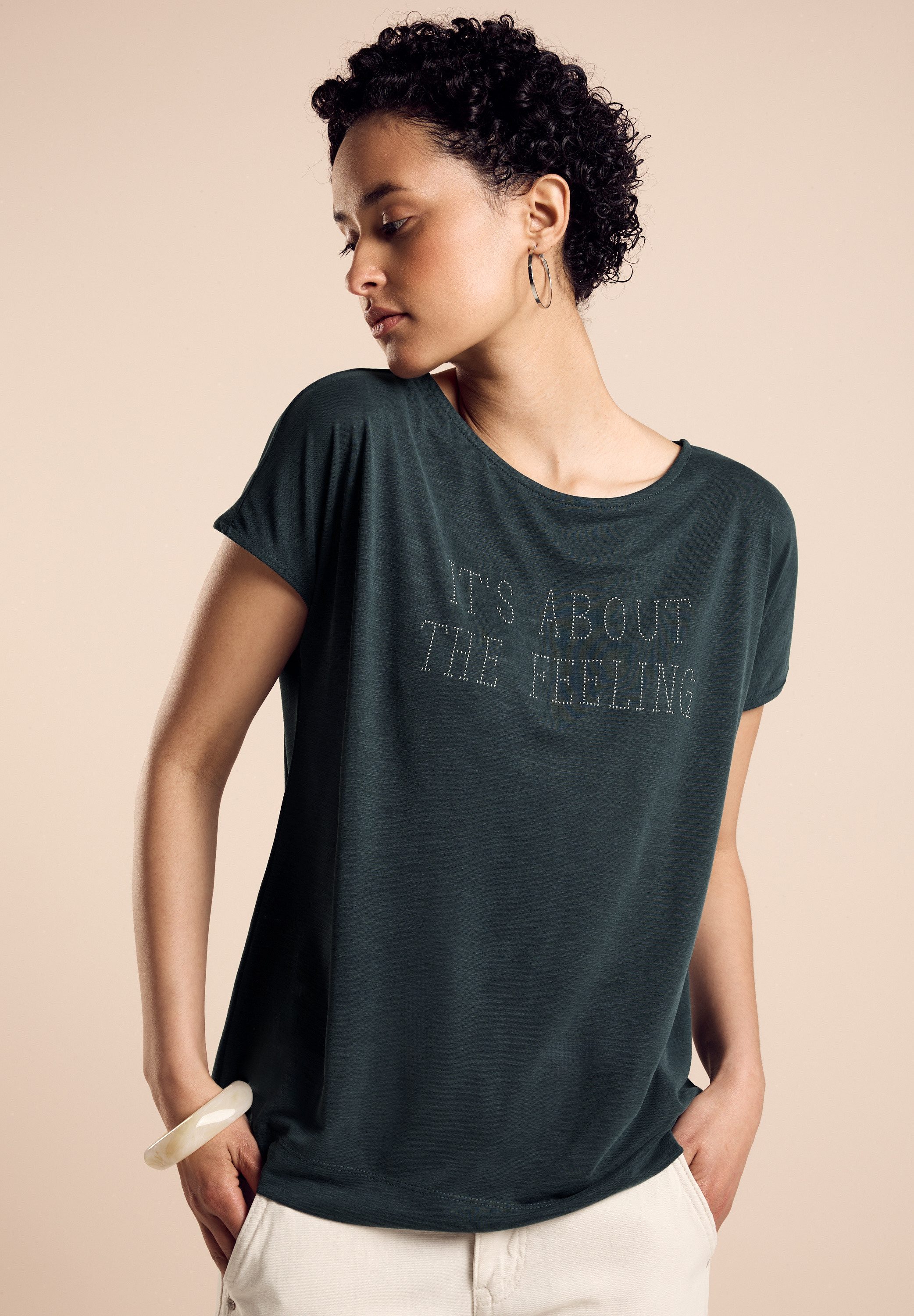 STREET ONE Shirttop met belettering