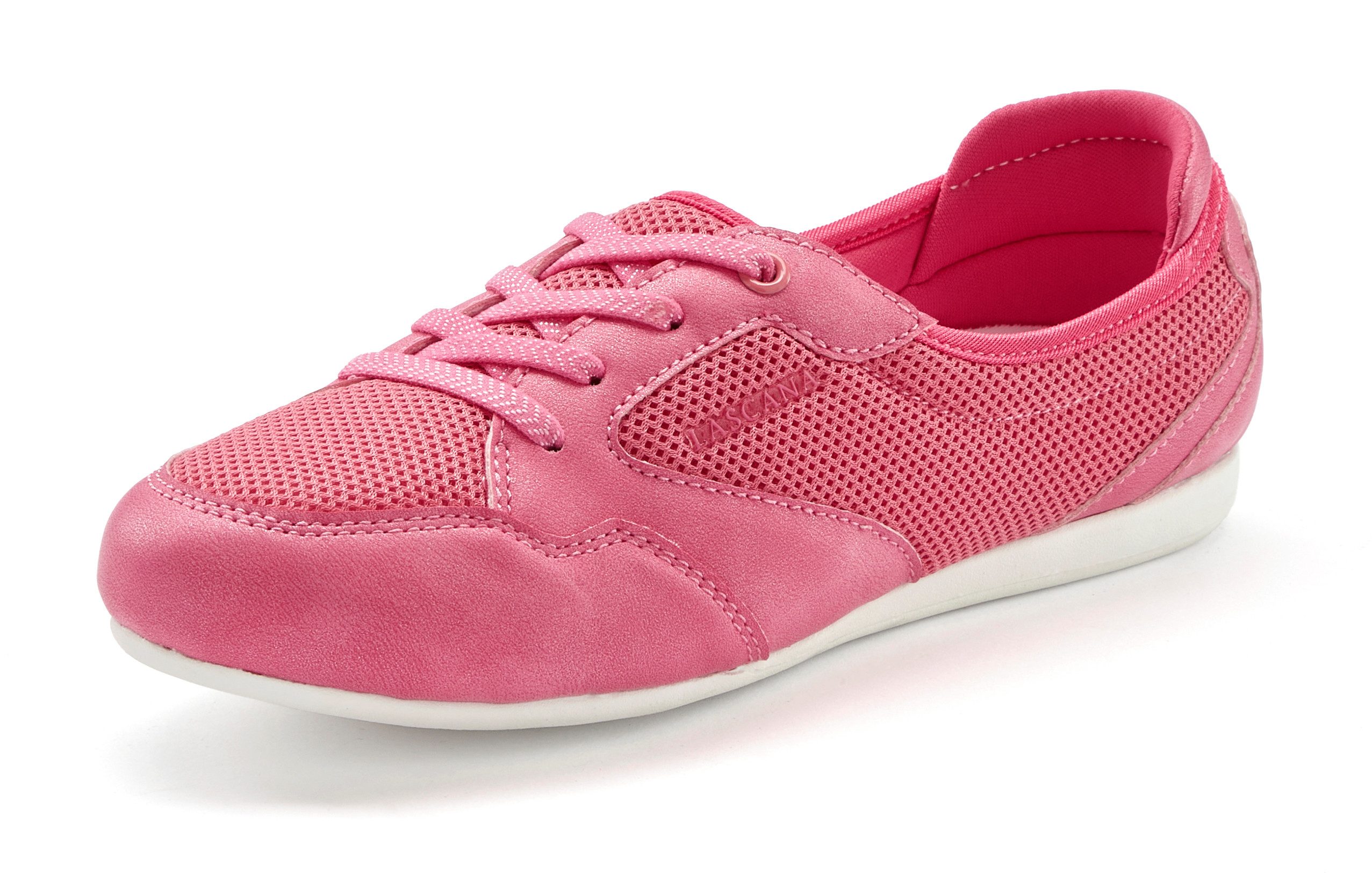 Lascana Sneakers Vrijetijdsschoen, lage schoen in modieuze mesh-look VEGAN