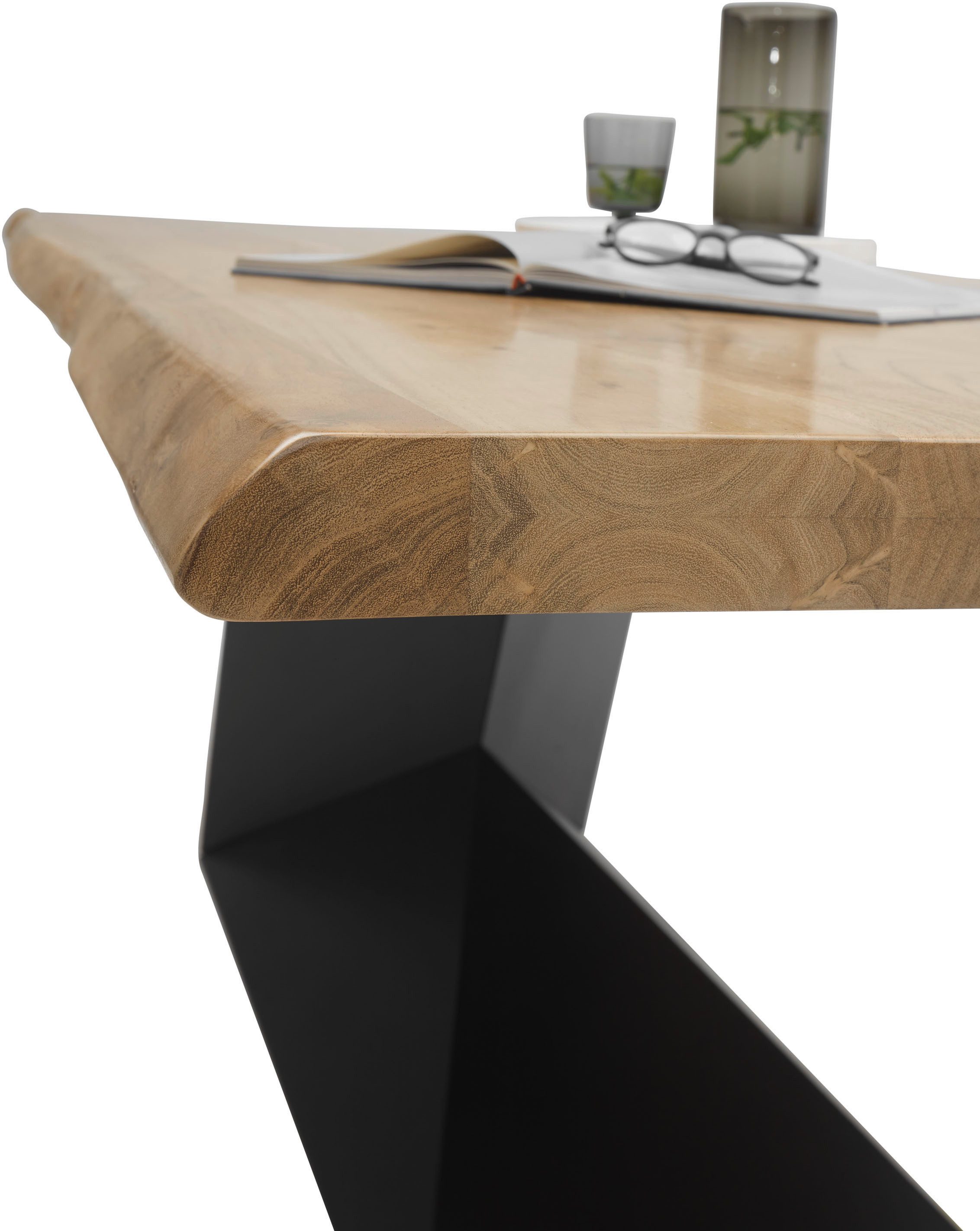 Stolkom Eettafel Alan eettafel massief hout, keuze uit 240 of 200 cm breed Massief acacia, oppervlaktebelasting van de tafel ca. 90 kg