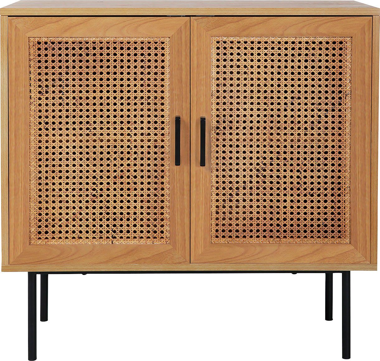 INOSIGN Kast Ailis Deuren met inzet van rotan vlechtwerk dressoirs beige