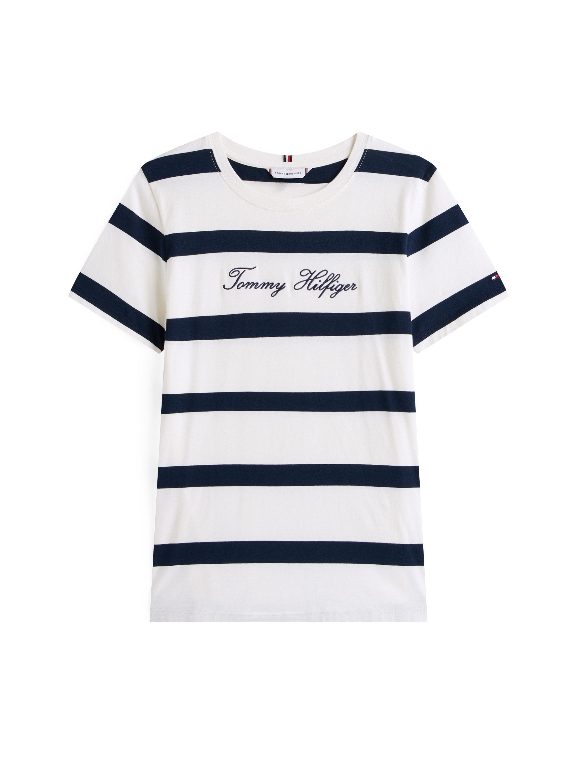 Tommy Hilfiger Shirt met korte mouwen SCRIPT REG C-NK SS T-SHIRT met tommy hilfiger script-logo-opschrift