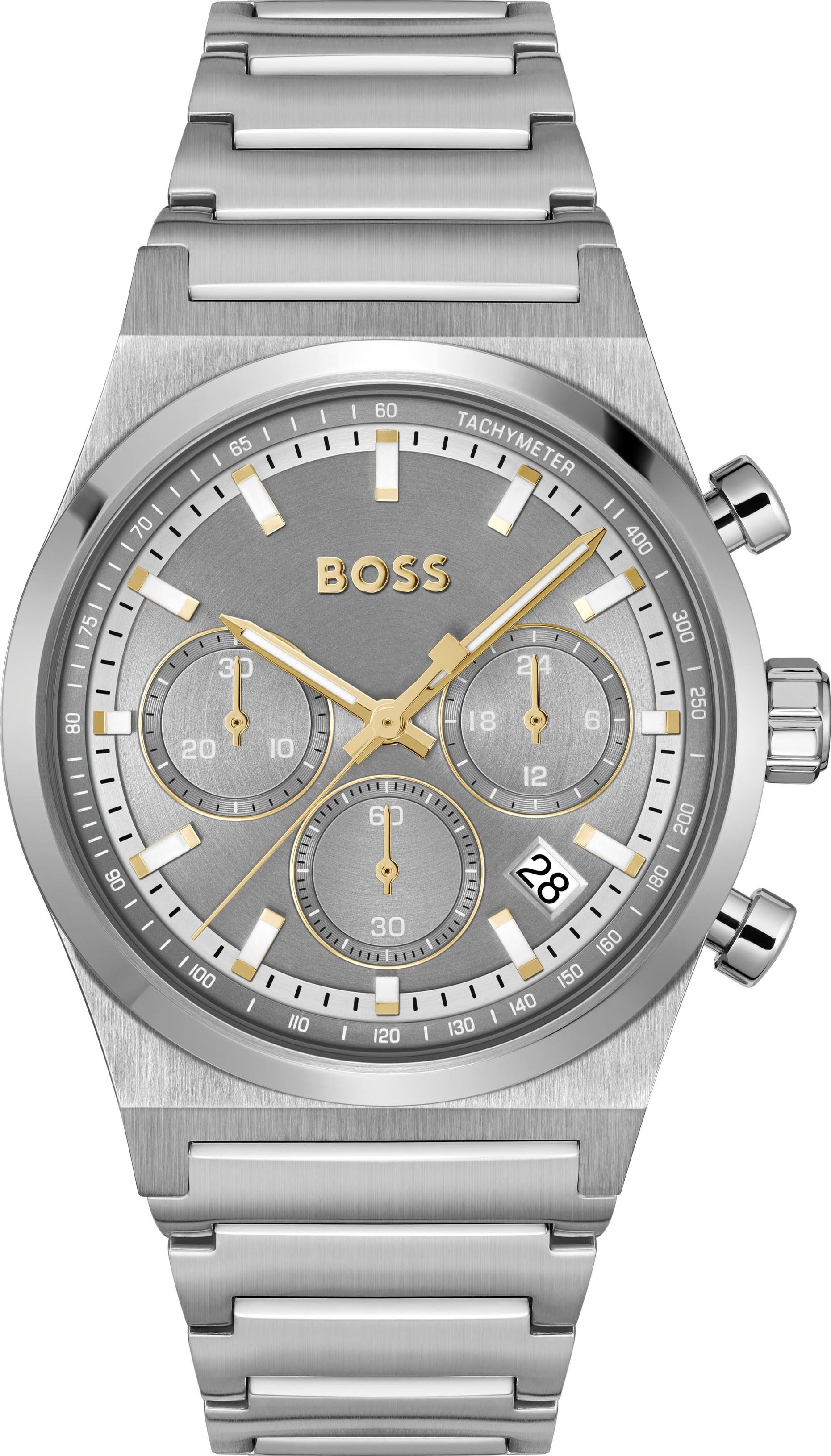 Boss Chronograaf CANDOR CHRONO Quartzhorloge, horloge, herrenuur, roestvrijstalen band, analoog, dag