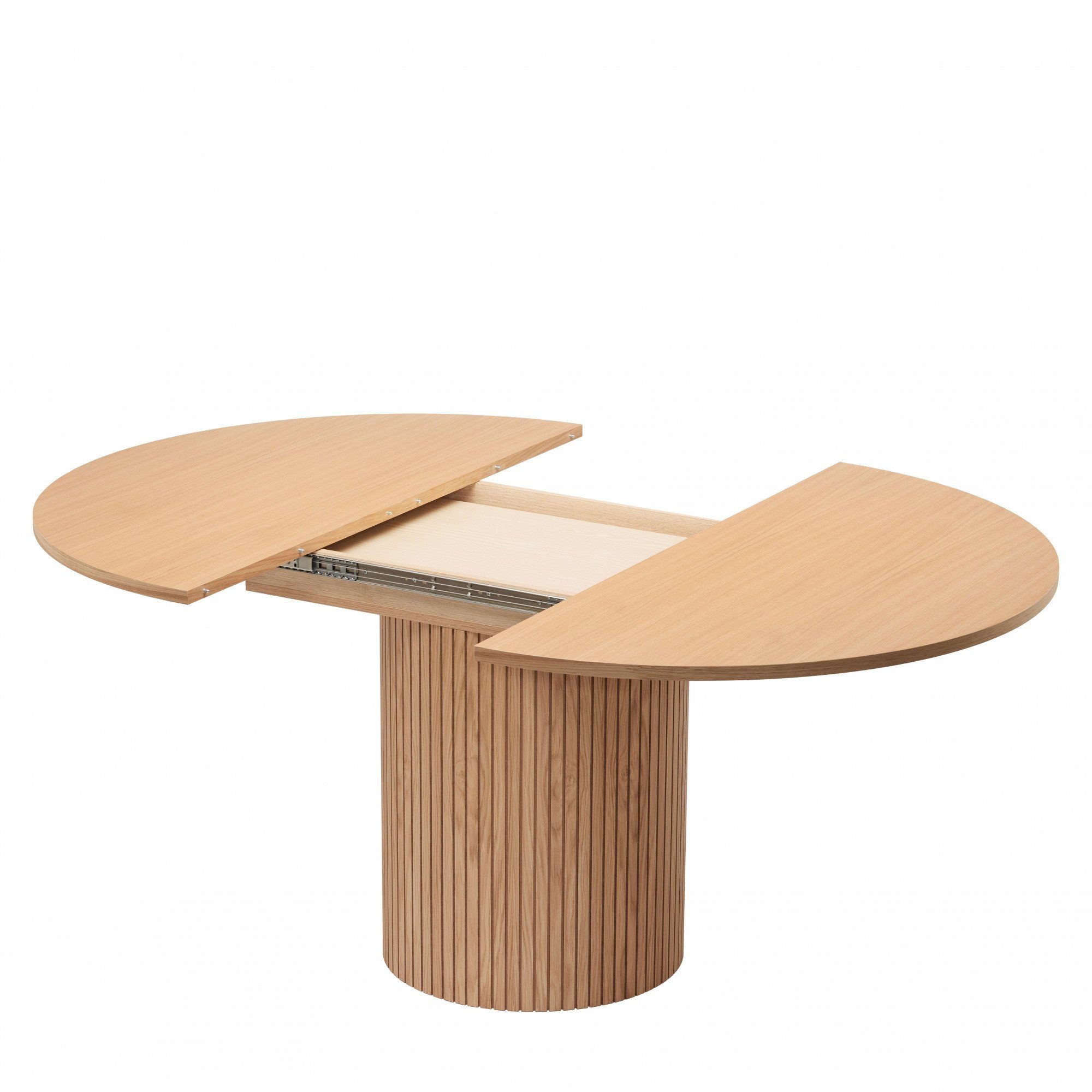 LeGer Home by Lena Gercke Eettafel TOSCANA, Eiken Fineer D 115 cm, met verlengplaten, uitschuifbaar tot 155 cm