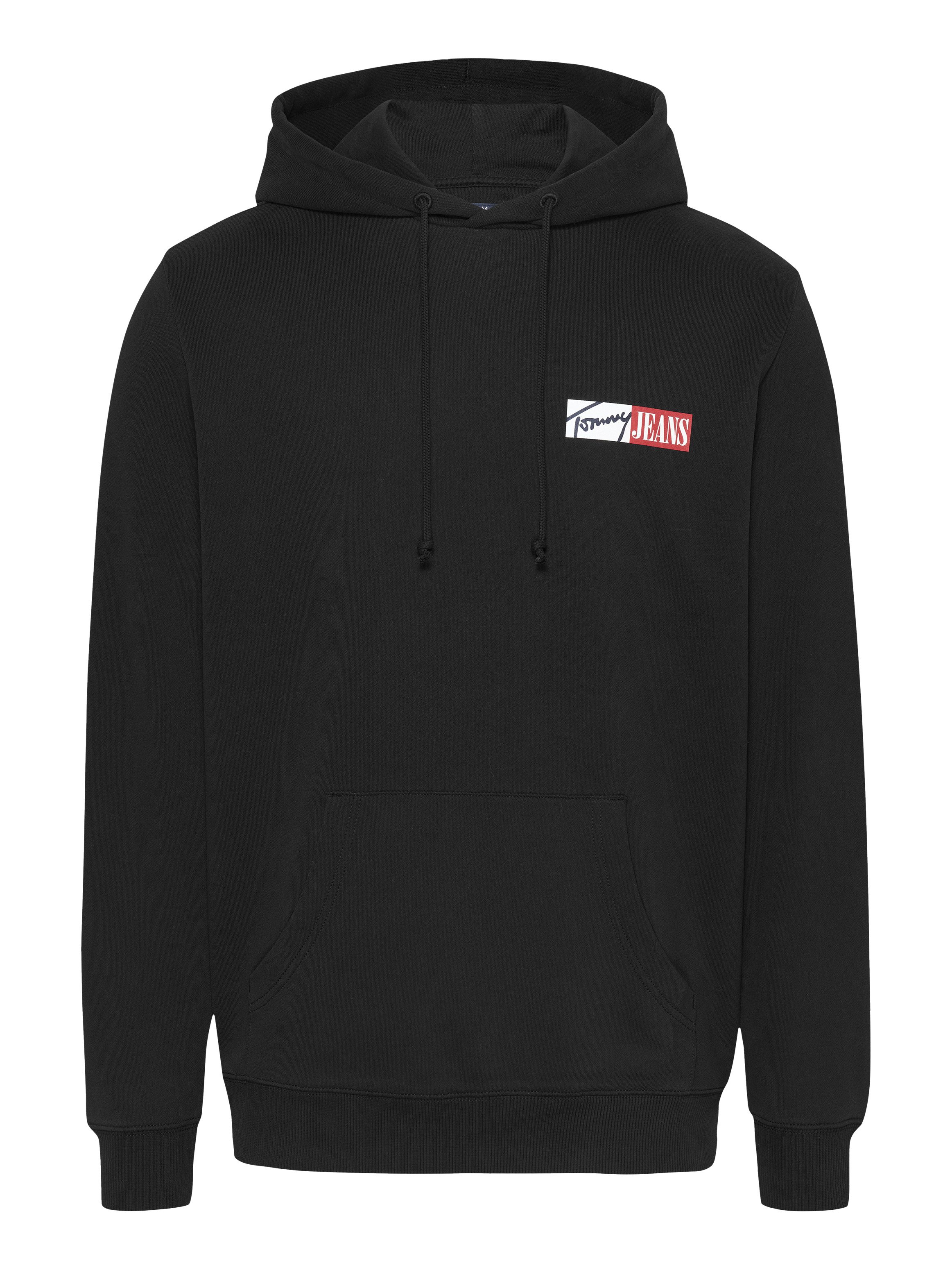 Tommy Jeans Plus Hoodie TJM REG ENTRY GRAPHIC HOODIE EXT in grote maten logoprint kangoeroezak