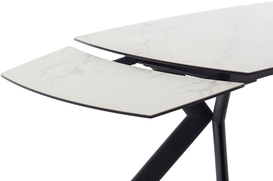 MCA furniture Eettafel OSSANA vierpoot tafel 180-260 cm Keramiek, metaal, eindschuif, uittrekbaar, tafelblad 13 mm, 8-10 personen
