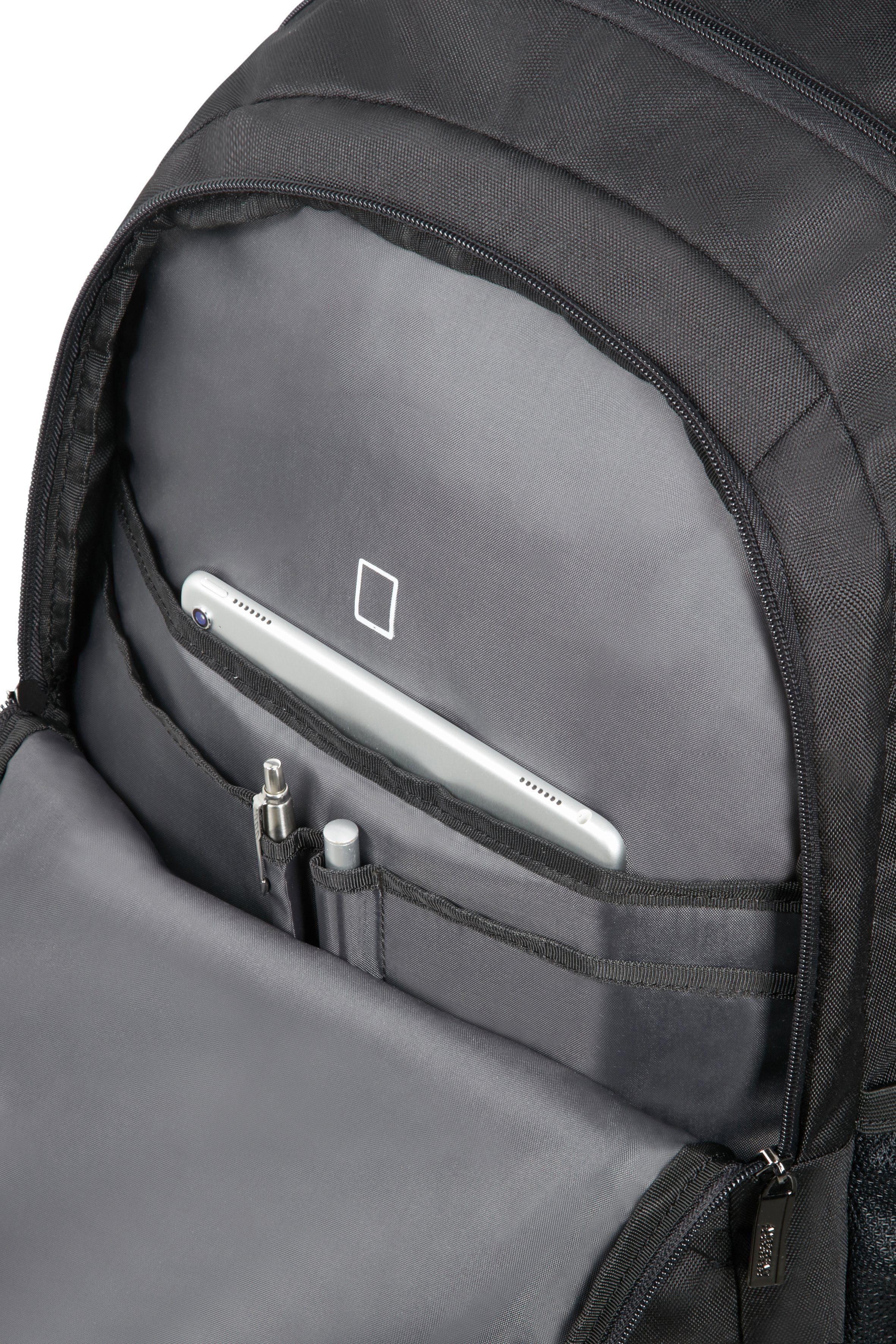 American Tourister Laptoprugzak AT WORK 17.3 black orange Kinderreisekoffer kindertrolley handbagage harde koffer