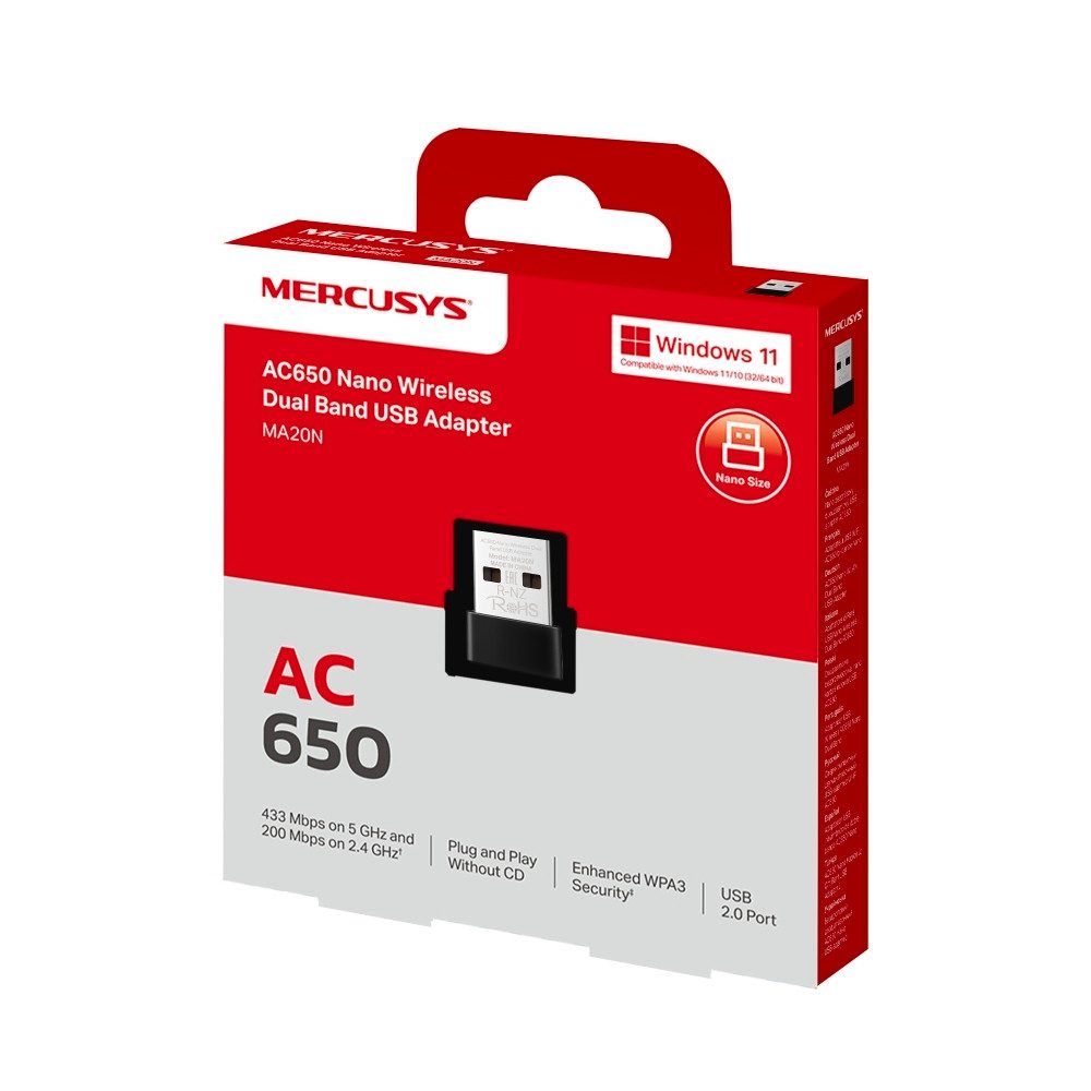 TP-Link Wifi-dongel Mercusys MA20N AC650 Nano