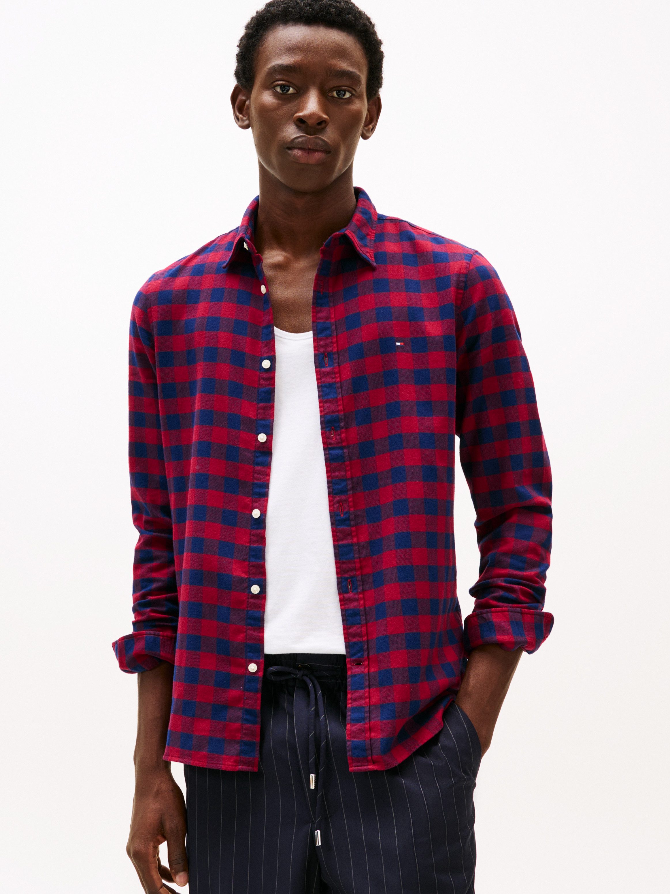 Tommy Hilfiger Overhemd met lange mouwen BRUSHED GINGHAM SF SHIRT