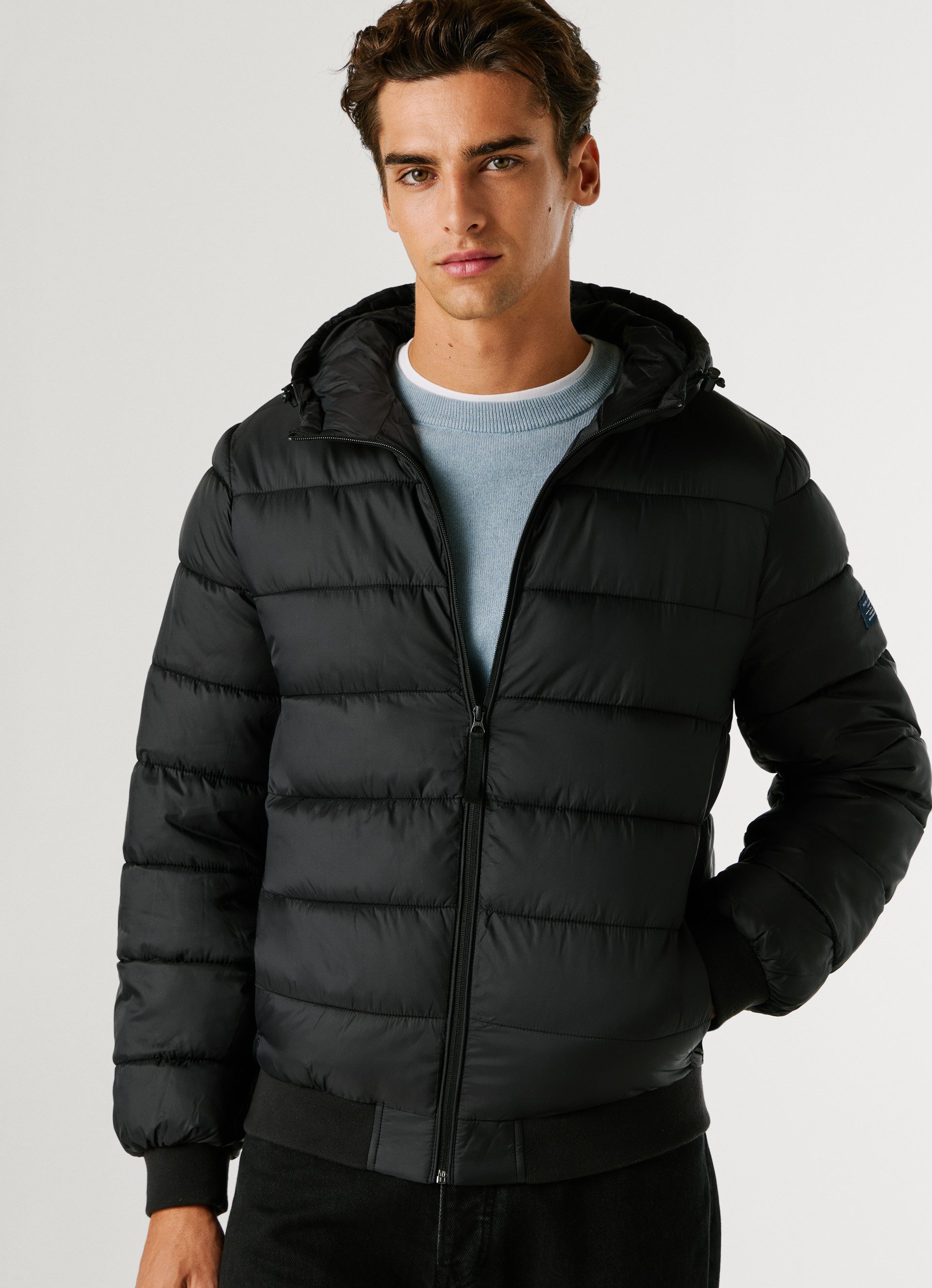 Pepe Jeans Gewatteerde jas PUFFER HOOD Regular fit met capuchon