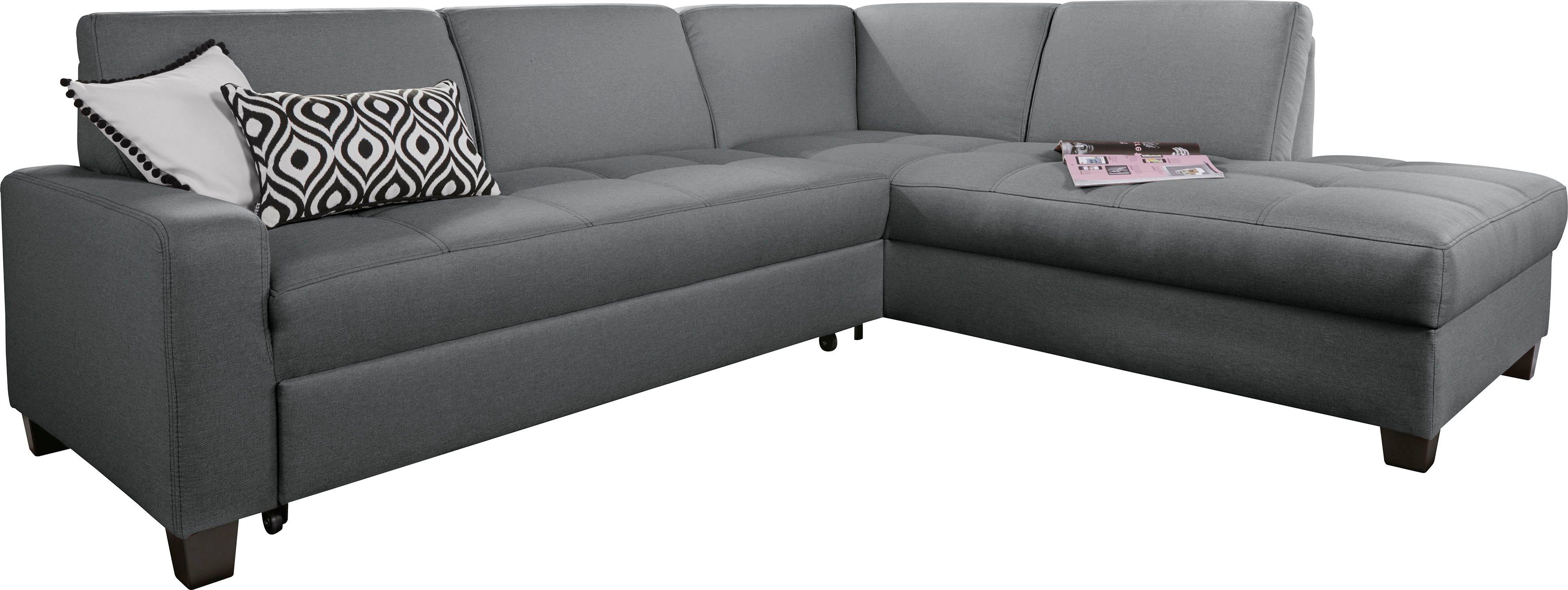 DOMO collection Hoekbank Florentina tijdloos en elegant, zitnaden als designelement, L-vorm