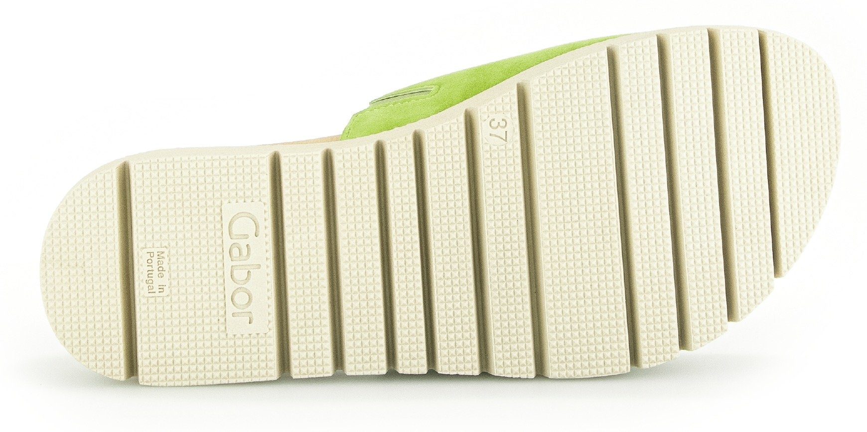 Gabor Slippers , plateau, zomerschoen, slippers met sierparels aan de decoratieve gesp