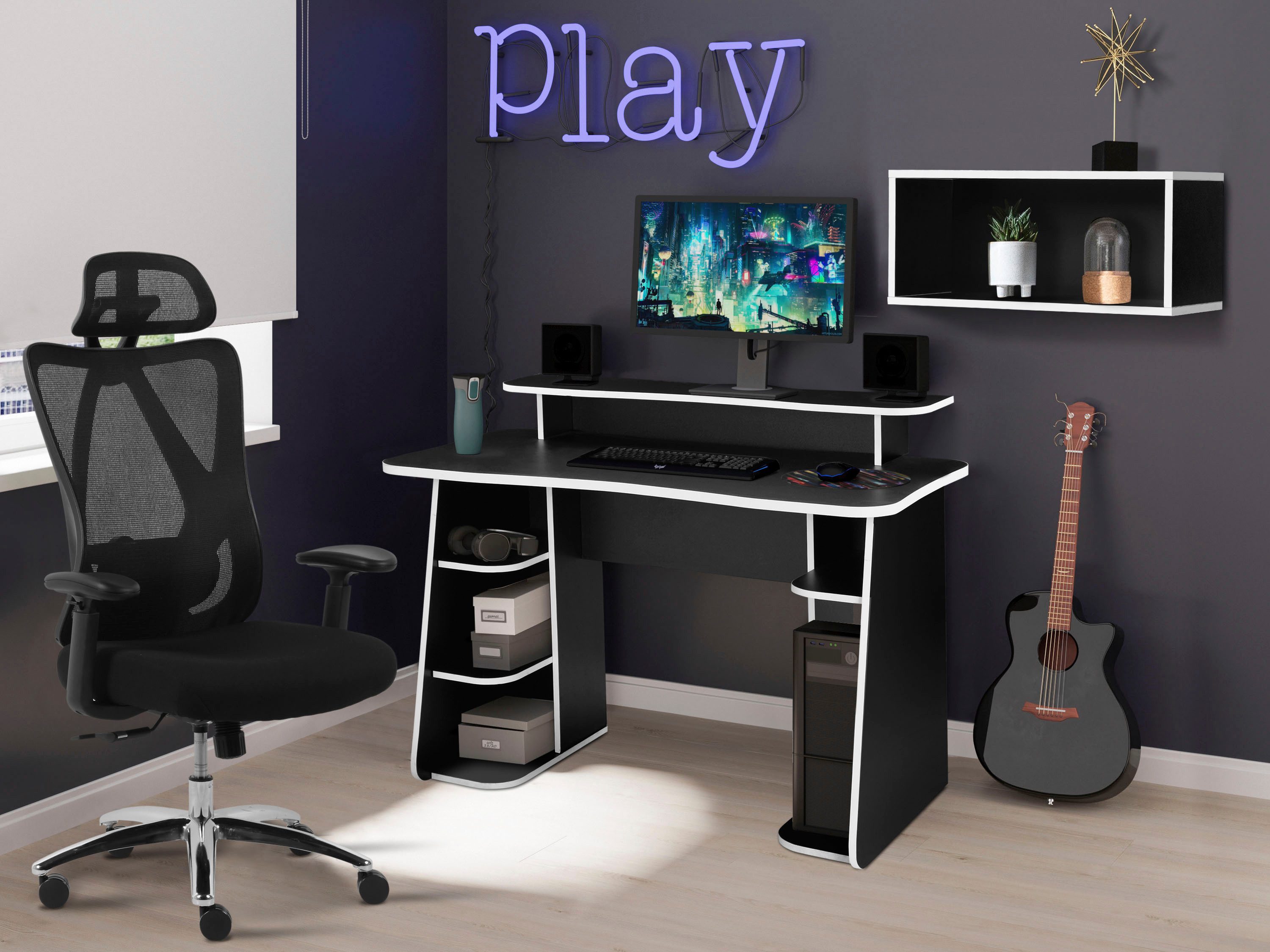 INOSIGN Gamingtafel GAME, computertafel, bureau, computervak, monitorblad