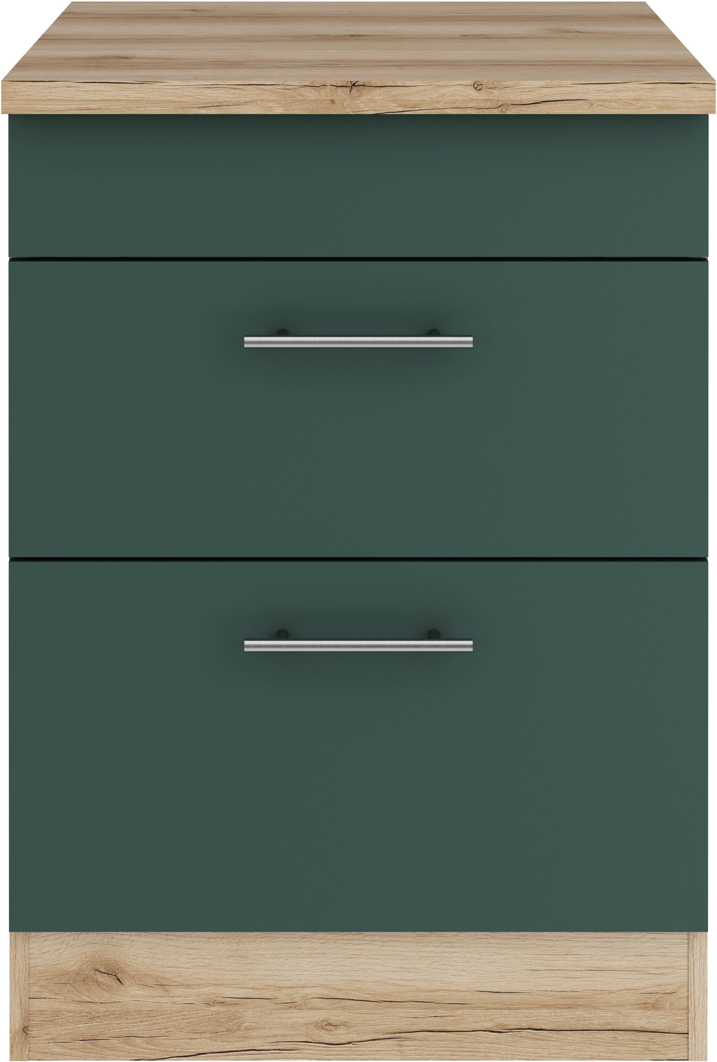OPTIFIT Ombouwkast voor fornuis Bella Breedte 60 cm, voor kookplaten, 2 uittrekken