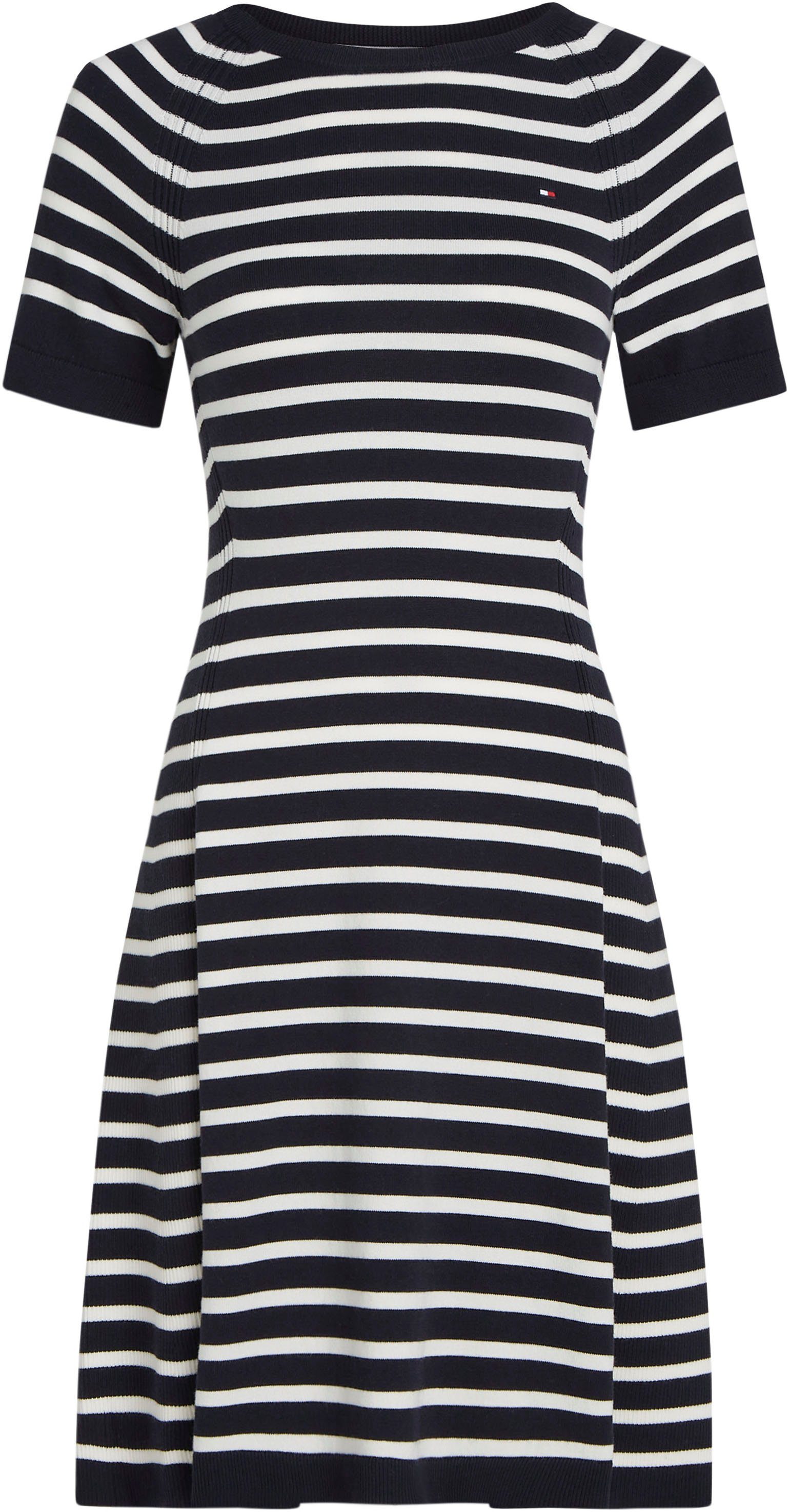 Tommy Hilfiger Jerseyjurk CO JERSEY STITCH F&F DRESS met logoborduursel op borsthoogte