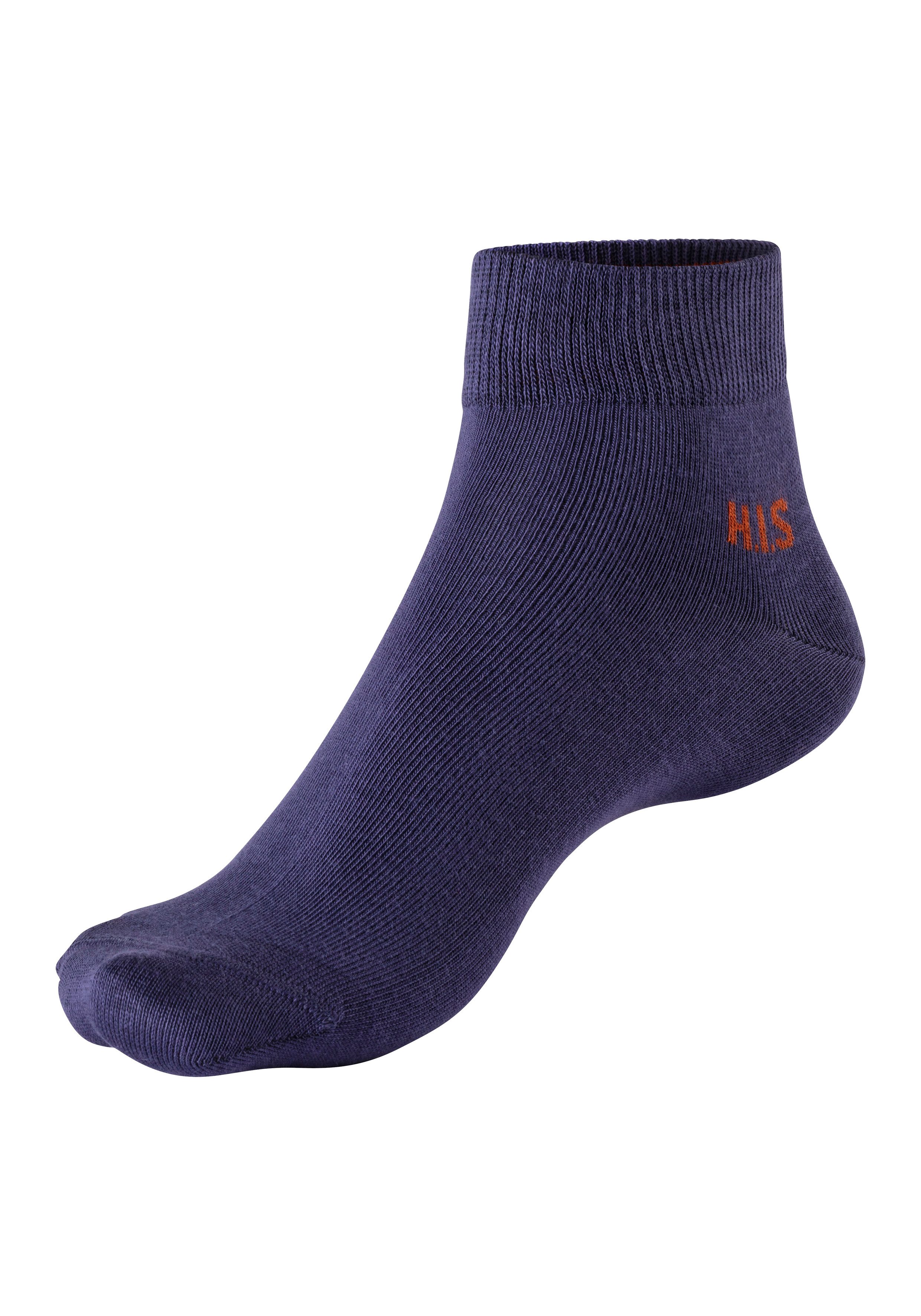 H.I.S Korte sokken met gekleurde binnenkant van de band (set, 10 paar)