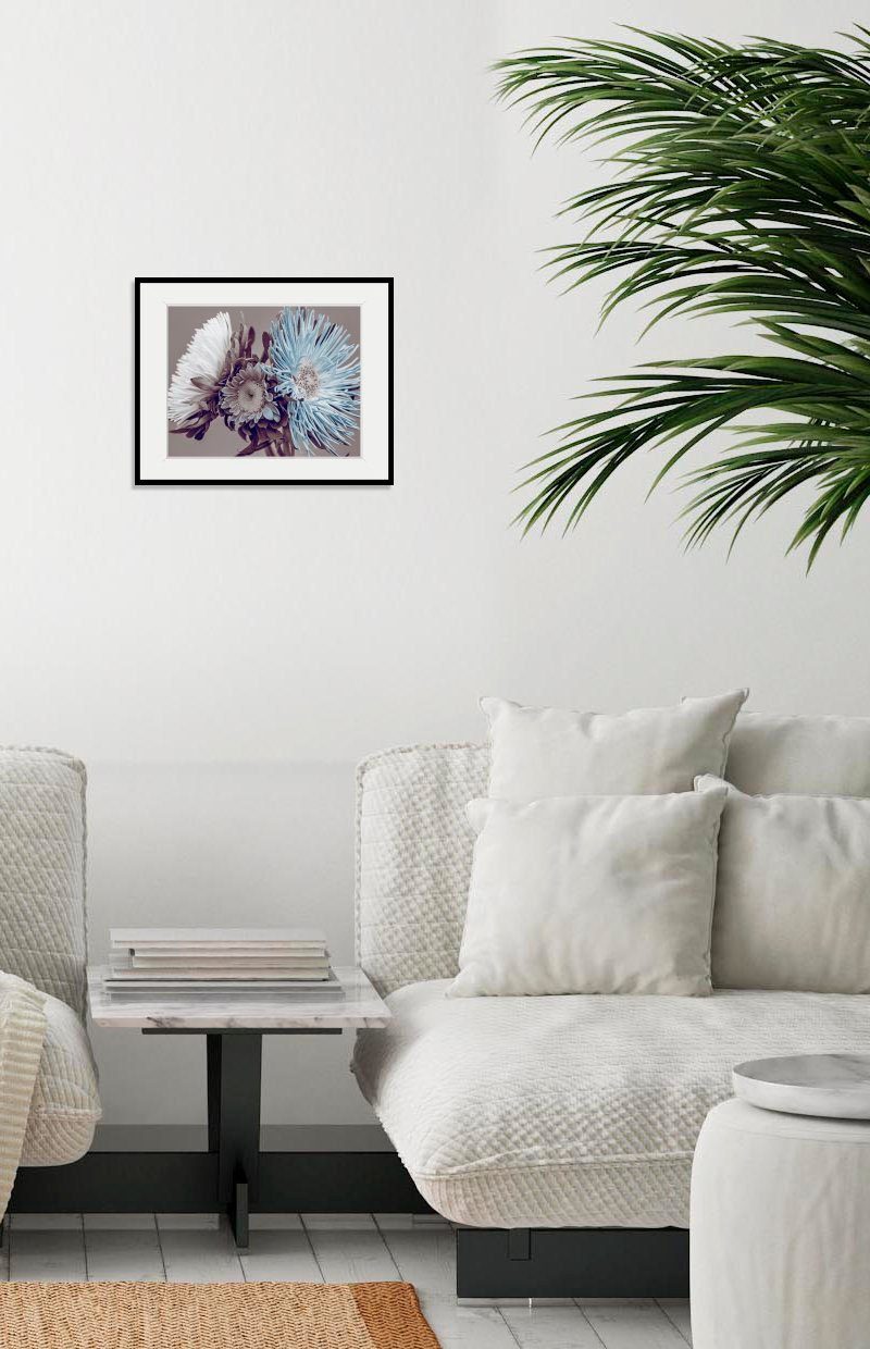 queence Wanddecoratie Verena HD premium posterdruk incl. houten lijst (1 stuk)