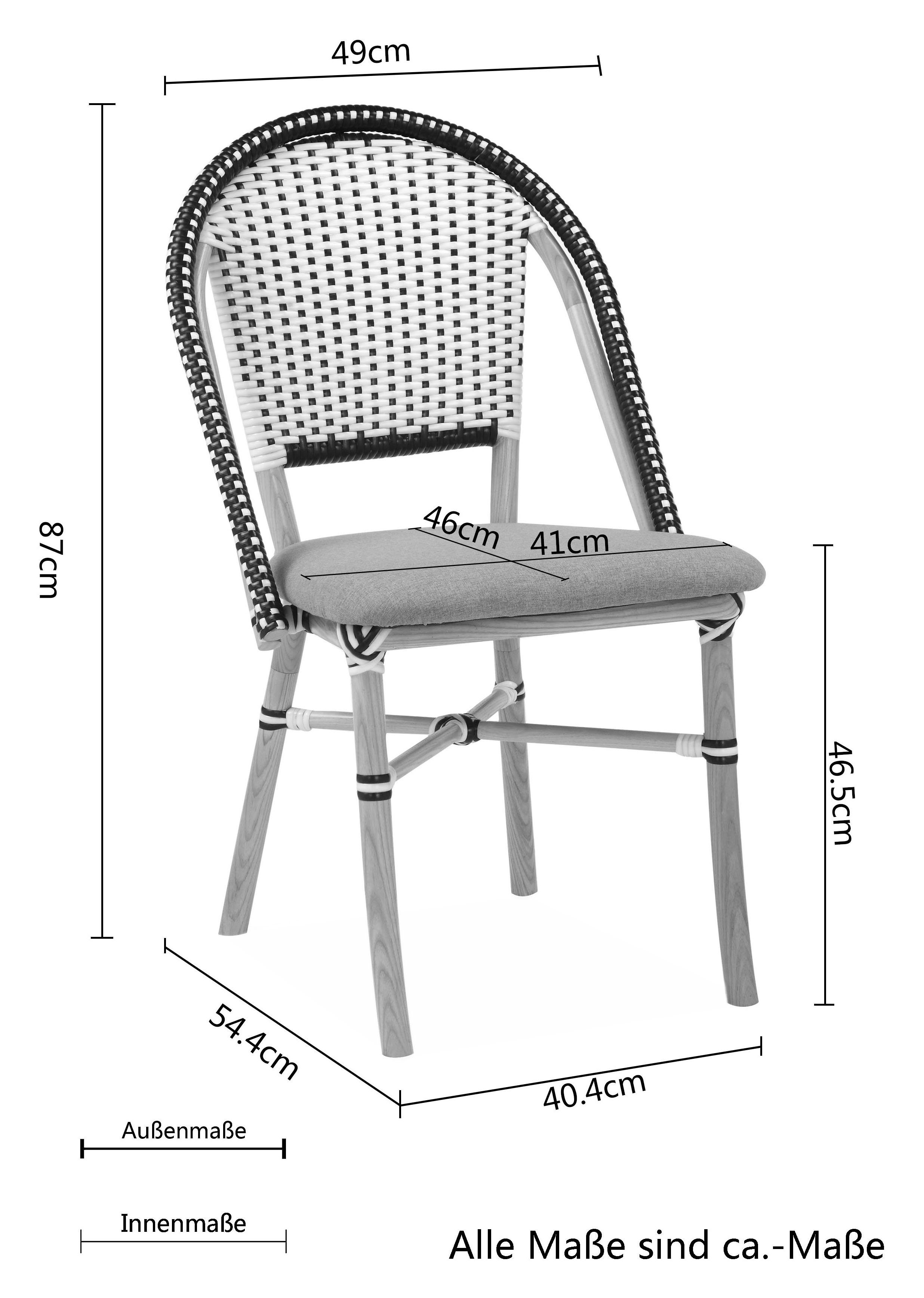 Home affaire Eetkamerstoel Rue de Belliard, TOPSELLER!, OTTOs Choice Webstof bekleding, massief essen houten onderstel, zithoogte 46,5 cm