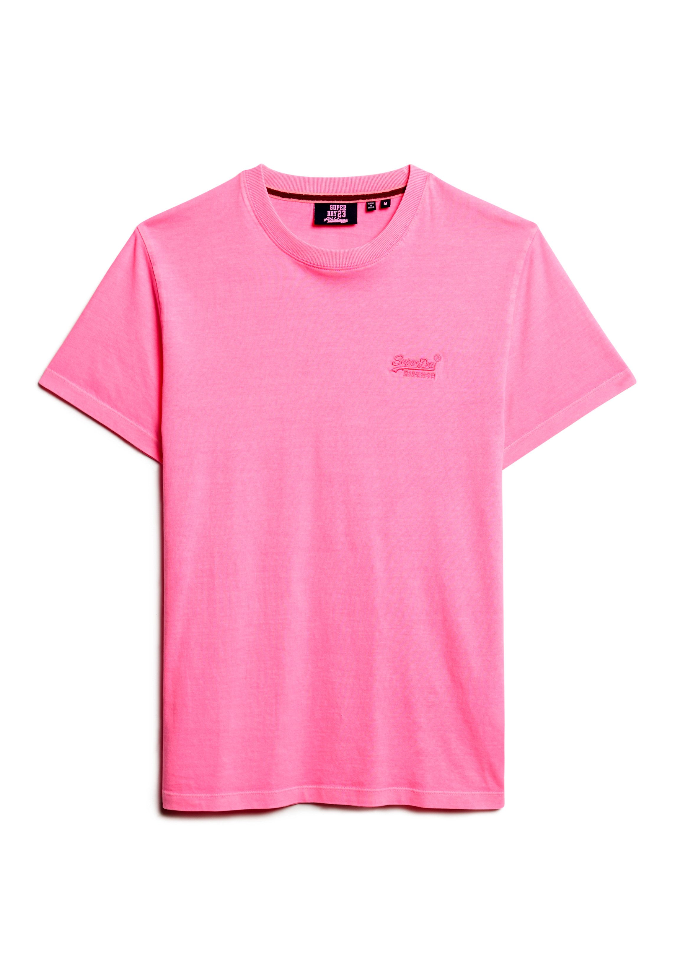 Superdry Shirt met ronde hals ESSENTIAL LOGO EMB NEON TEE