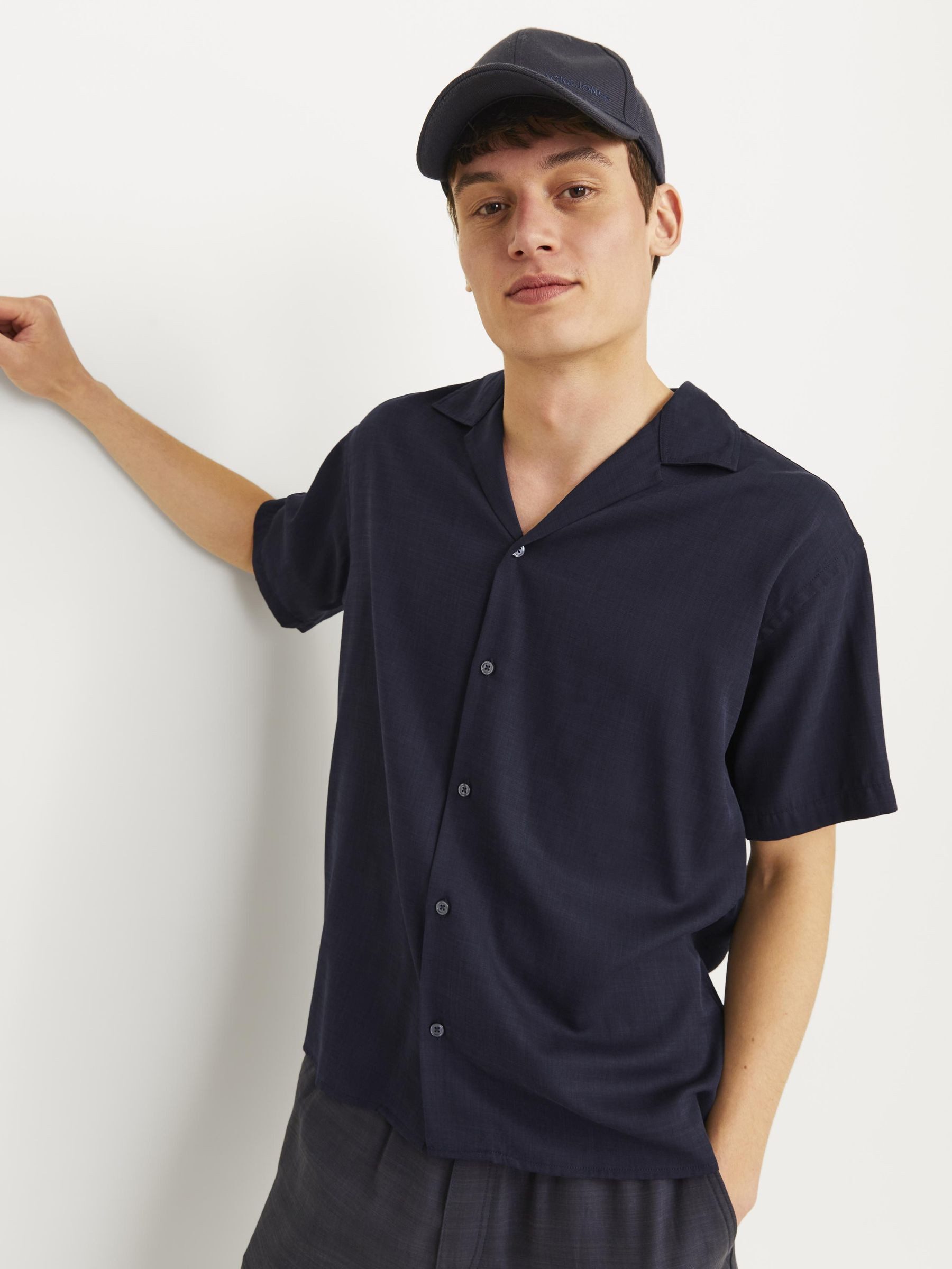 Jack & Jones Overhemd met korte mouwen JPRCCAARON TENCEL RESORT SHIRT S S LN